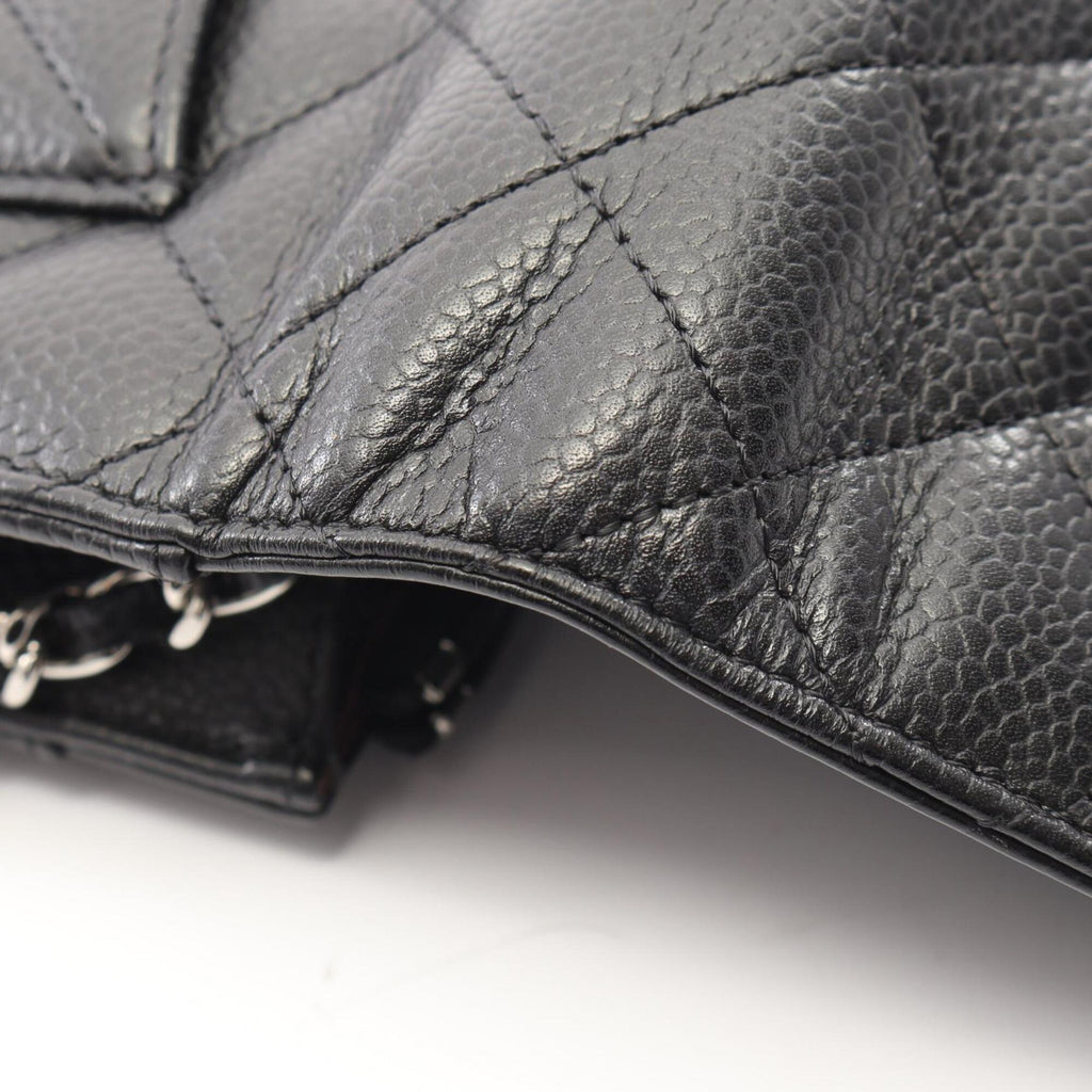 Chanel Black Grained Calfskin Handbag Shoulder Bag
