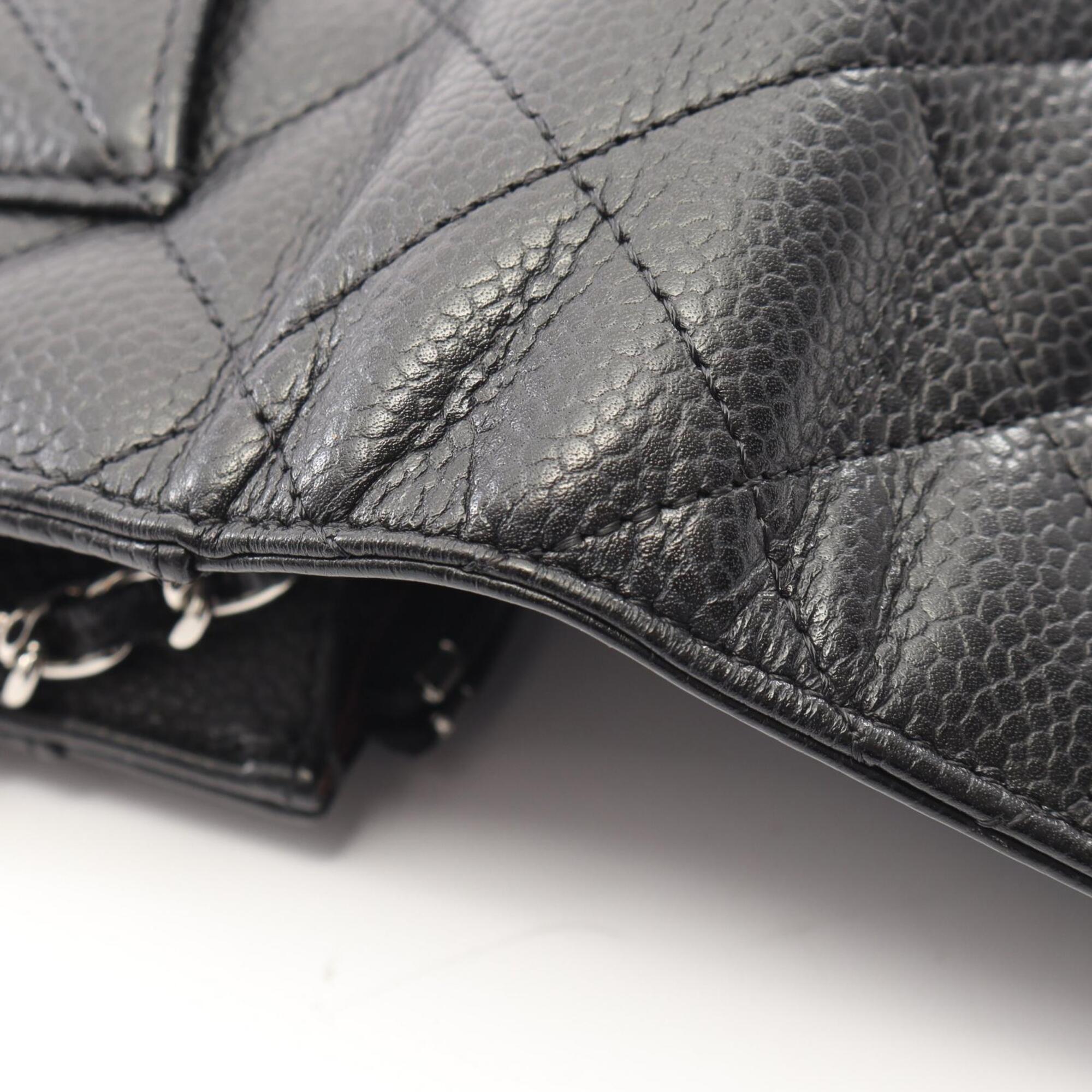 Chanel Black Grained Calfskin Handbag Shoulder Bag