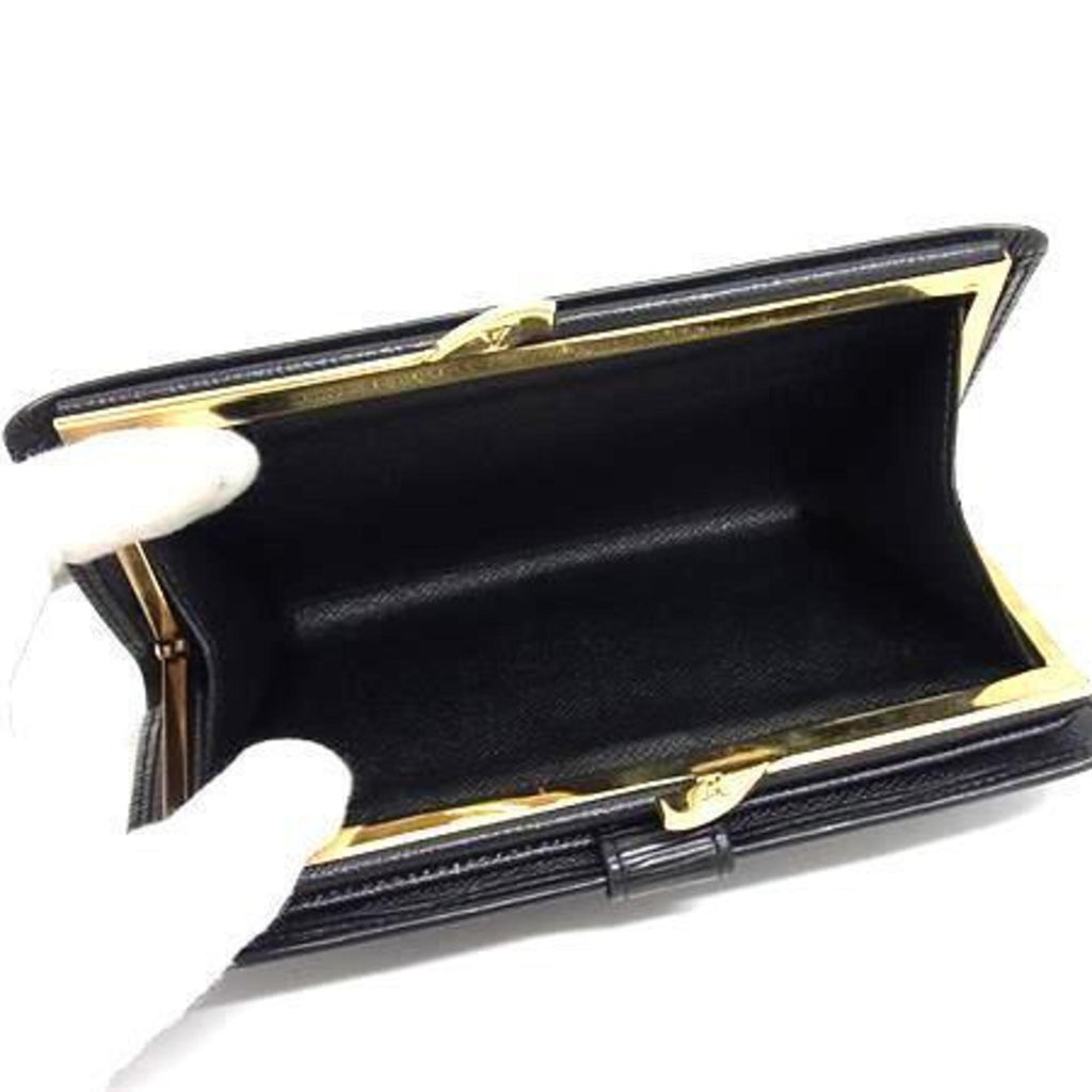 Louis Vuitton Black Leather Long Wallet