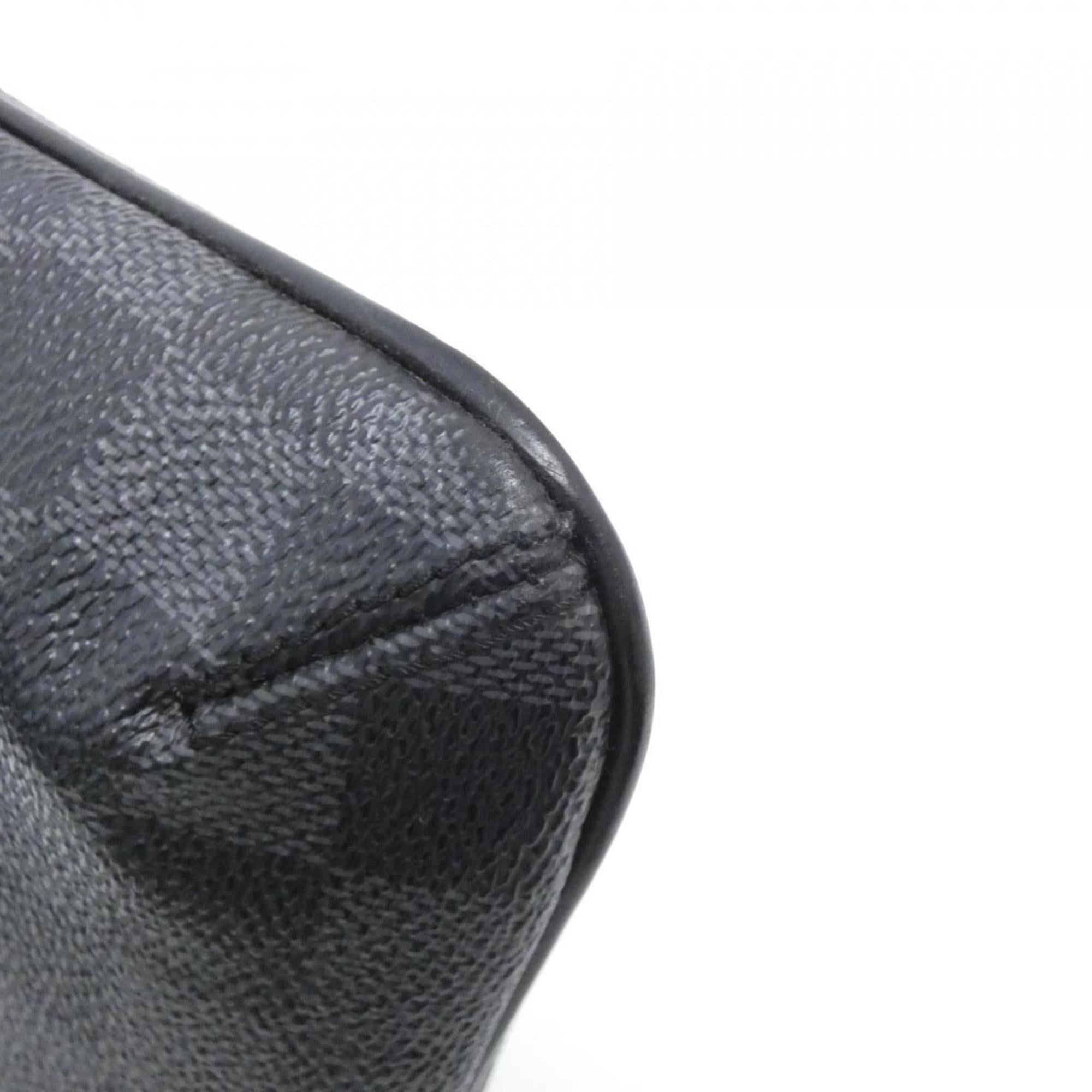 Louis Vuitton Dark Gray Graphite Coated Canvas Shoulder Bag