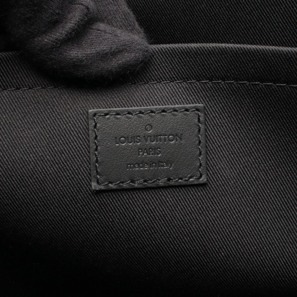 Louis Vuitton Black Leather Handbag Tote Bag
