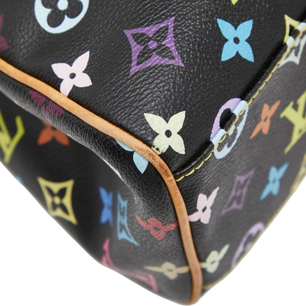 Louis Vuitton Black Multi-Color Pvc Leather Handbag Tote Bag