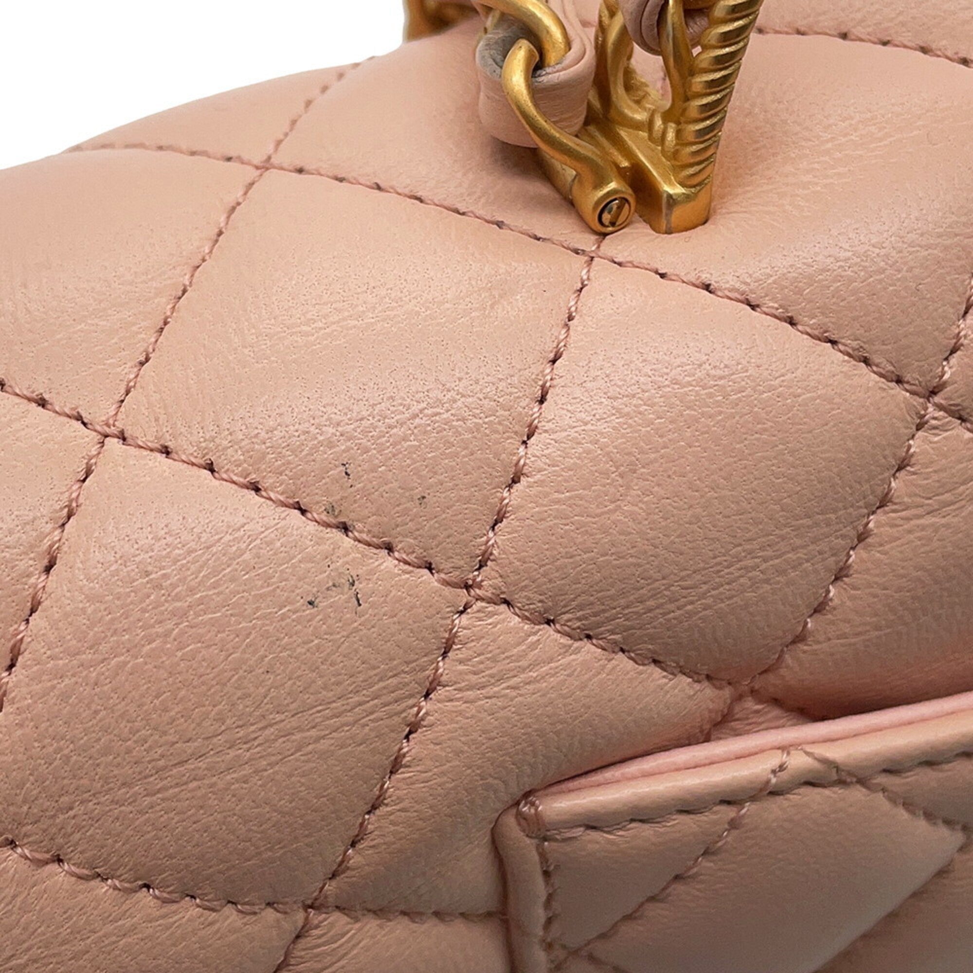 Chanel Light Pink Leather Handbag Shoulder Bag