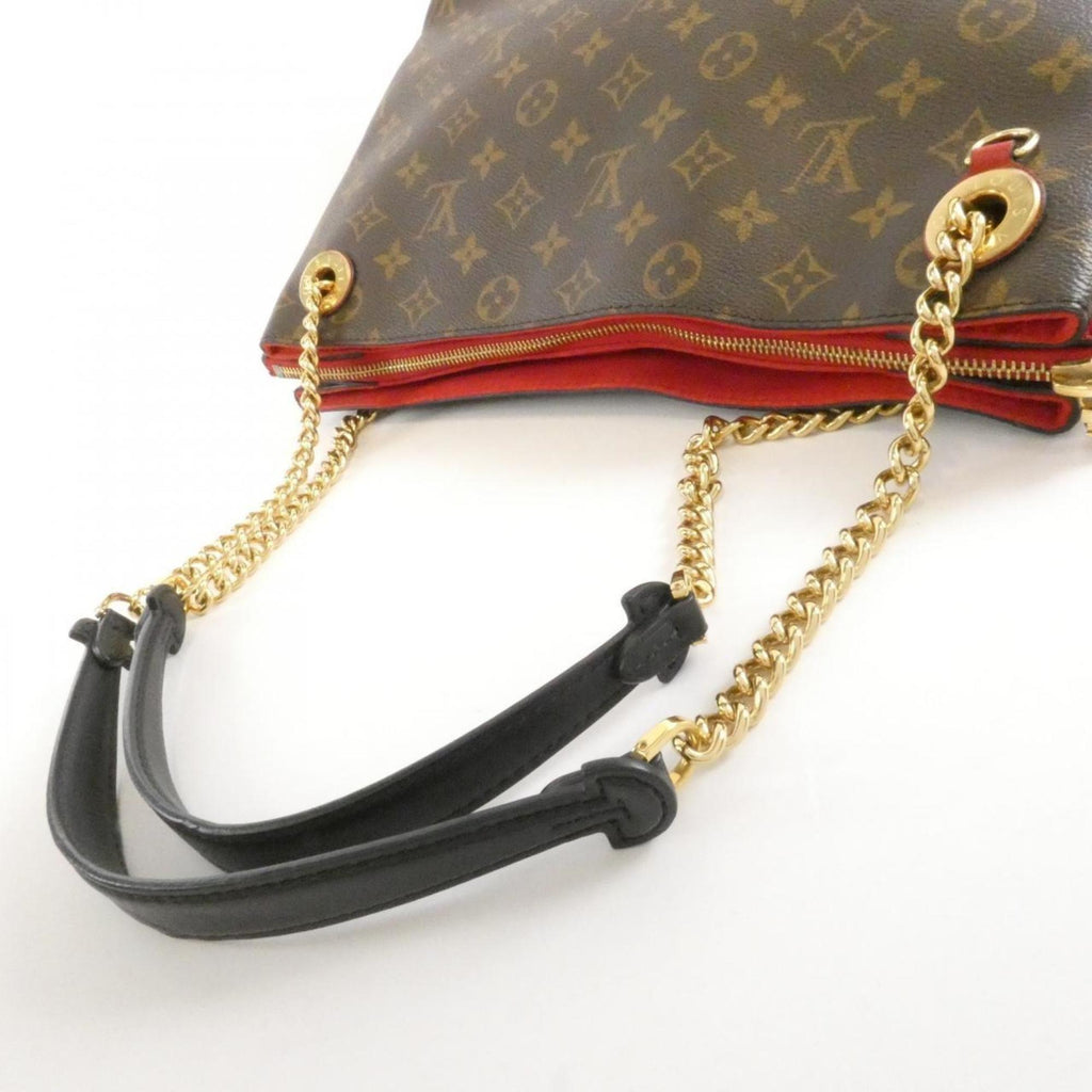 Louis Vuitton Monogram Cerise Marron Coated Canvas Leather Shoulder Bag
