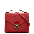 Louis Vuitton Castilian Red Leather Handbag Shoulder Bag