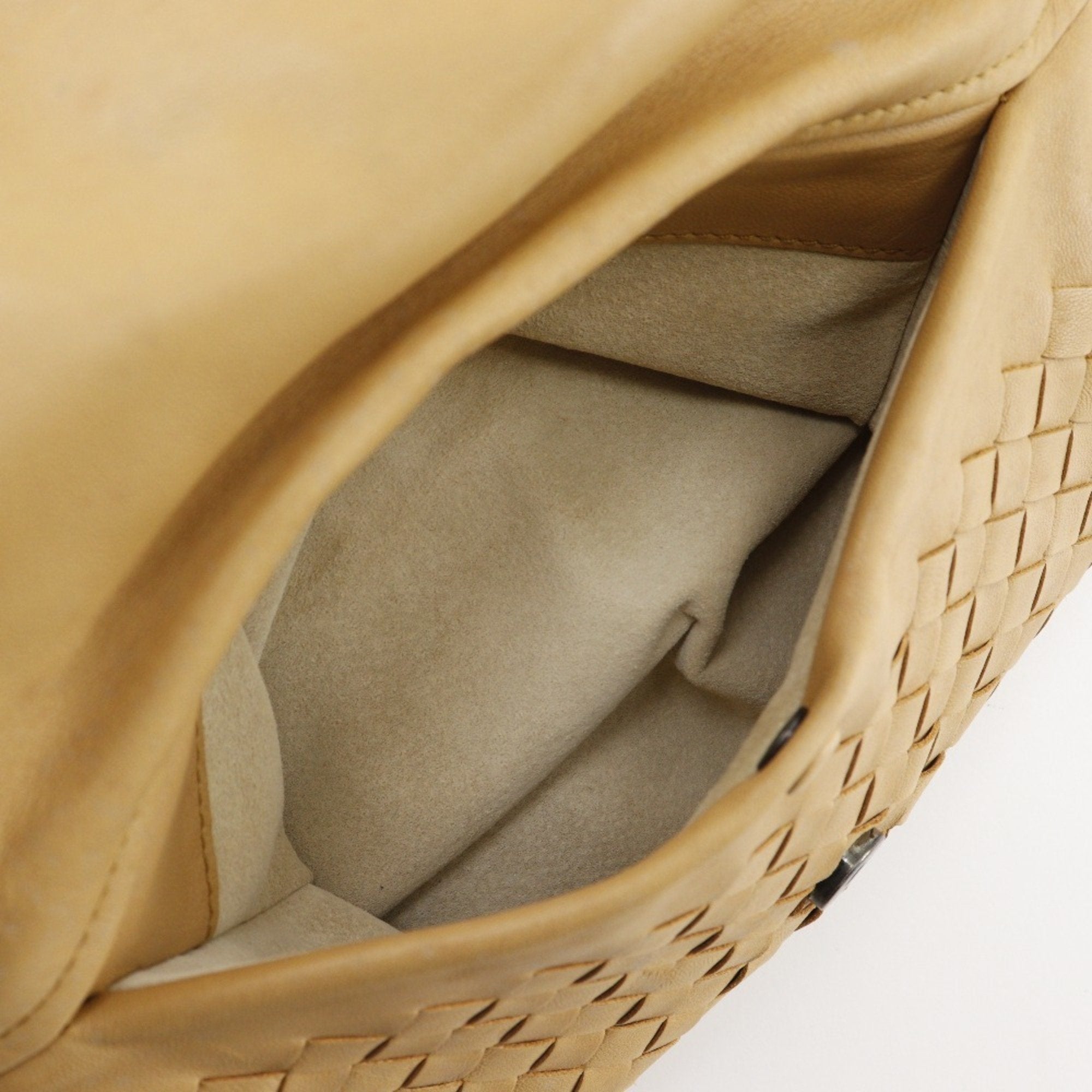 Bottega Veneta Beige Intrecciato Shoulder Bag