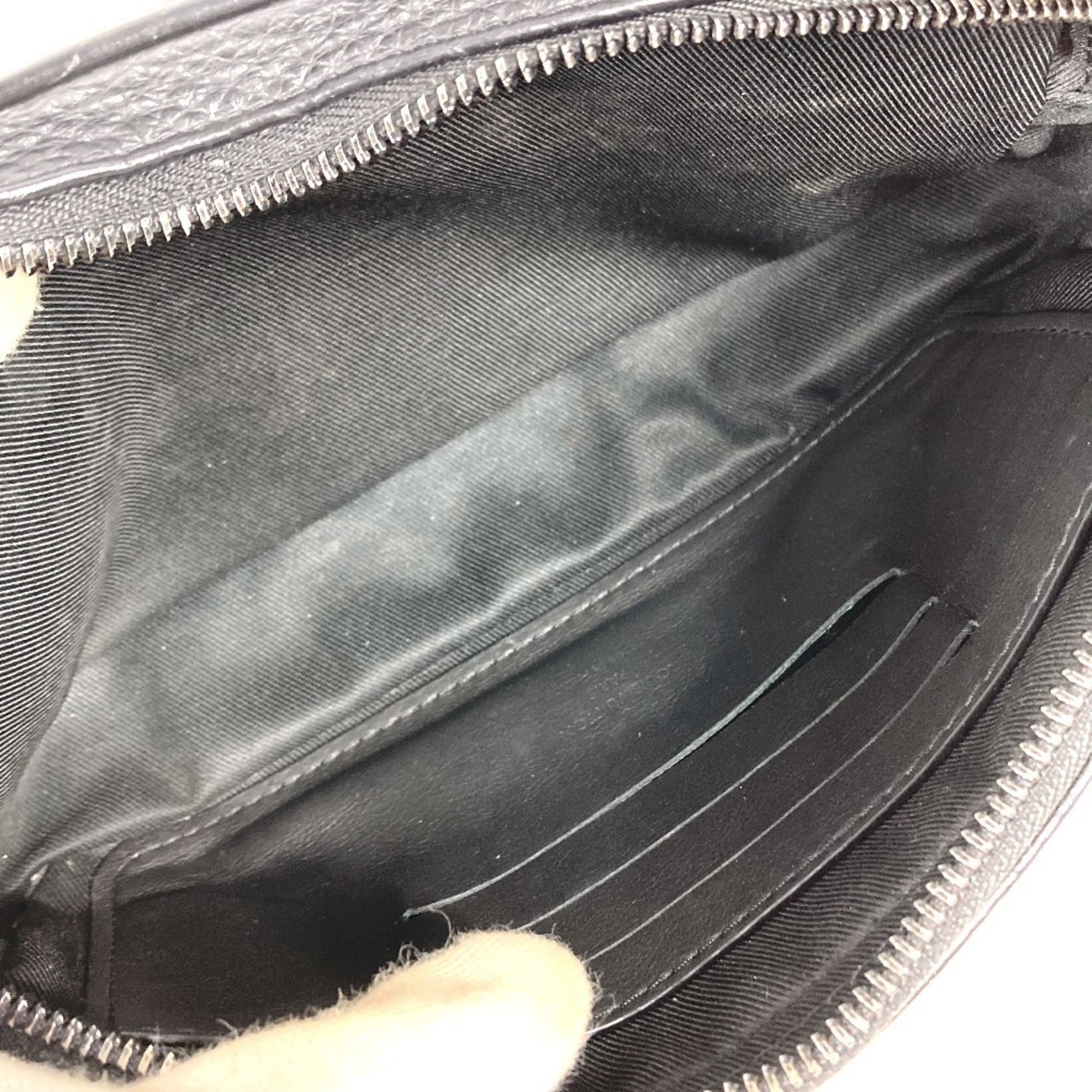 Louis Vuitton Black Noir Leather Clutch Bag Pouch