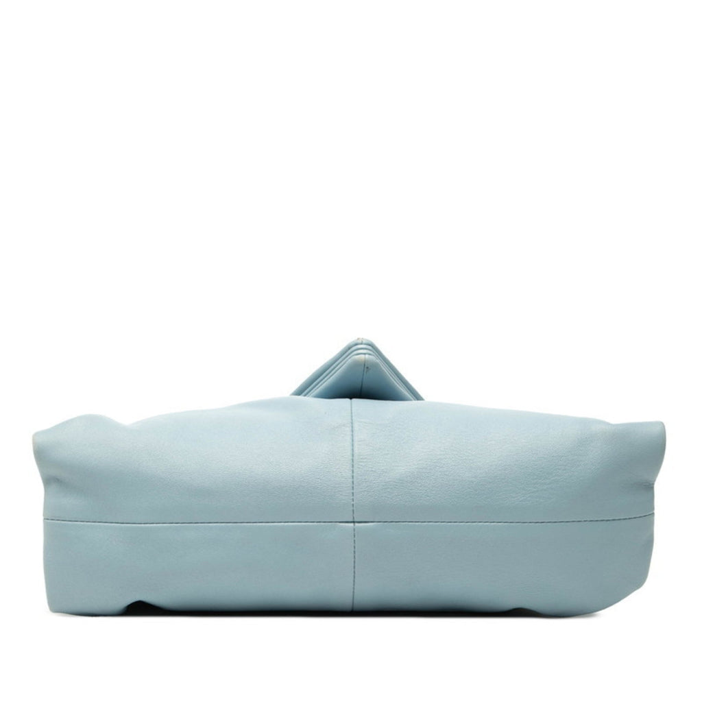 Bottega Veneta Light Blue Leather Clutch Bag