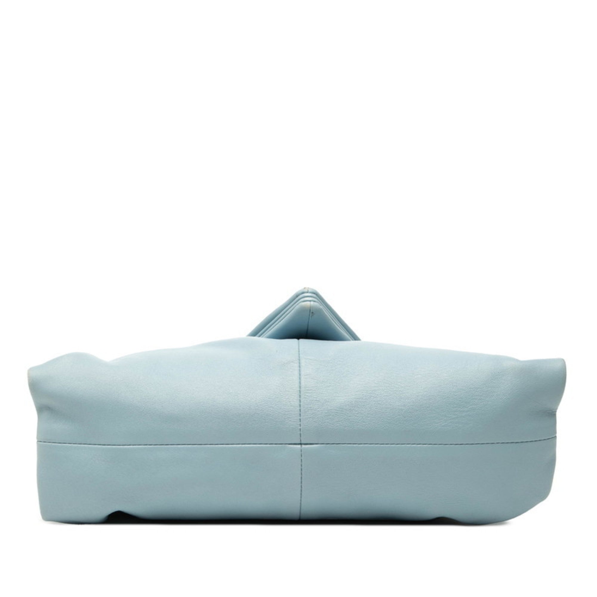 Bottega Veneta Light Blue Leather Clutch Bag