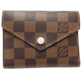Louis Vuitton Damier Canvas Ebene Rose Ballerine Canvas Wallet (Tri-Fold)