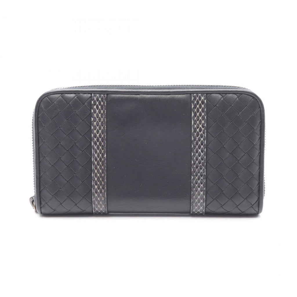 Bottega Veneta Black Leather Long Wallet (Bi-Fold)