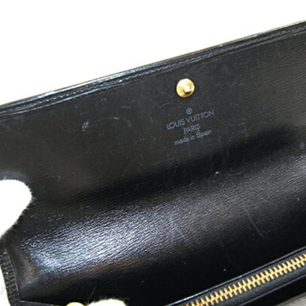 Louis Vuitton Black Noir Epi Leather Long Wallet