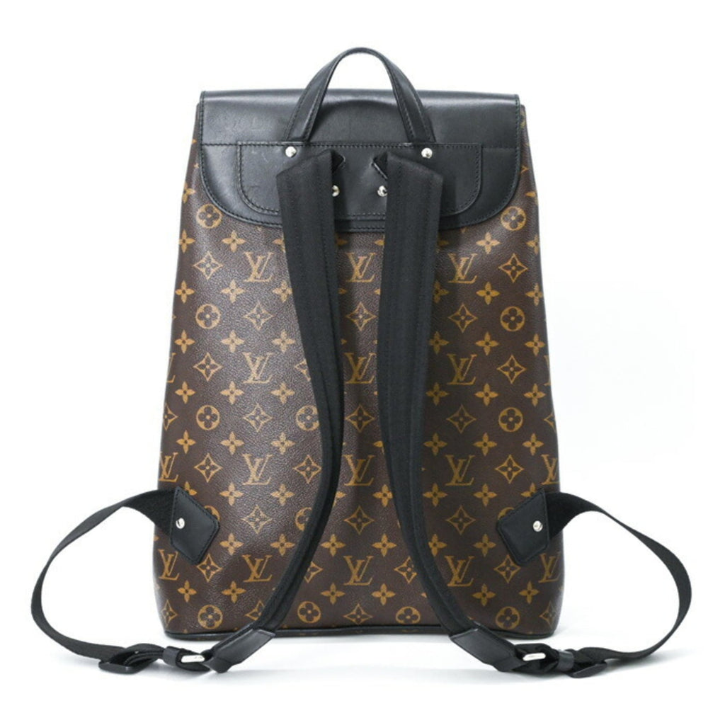 Louis Vuitton Black Brown Monogram Monogram Leather Backpack