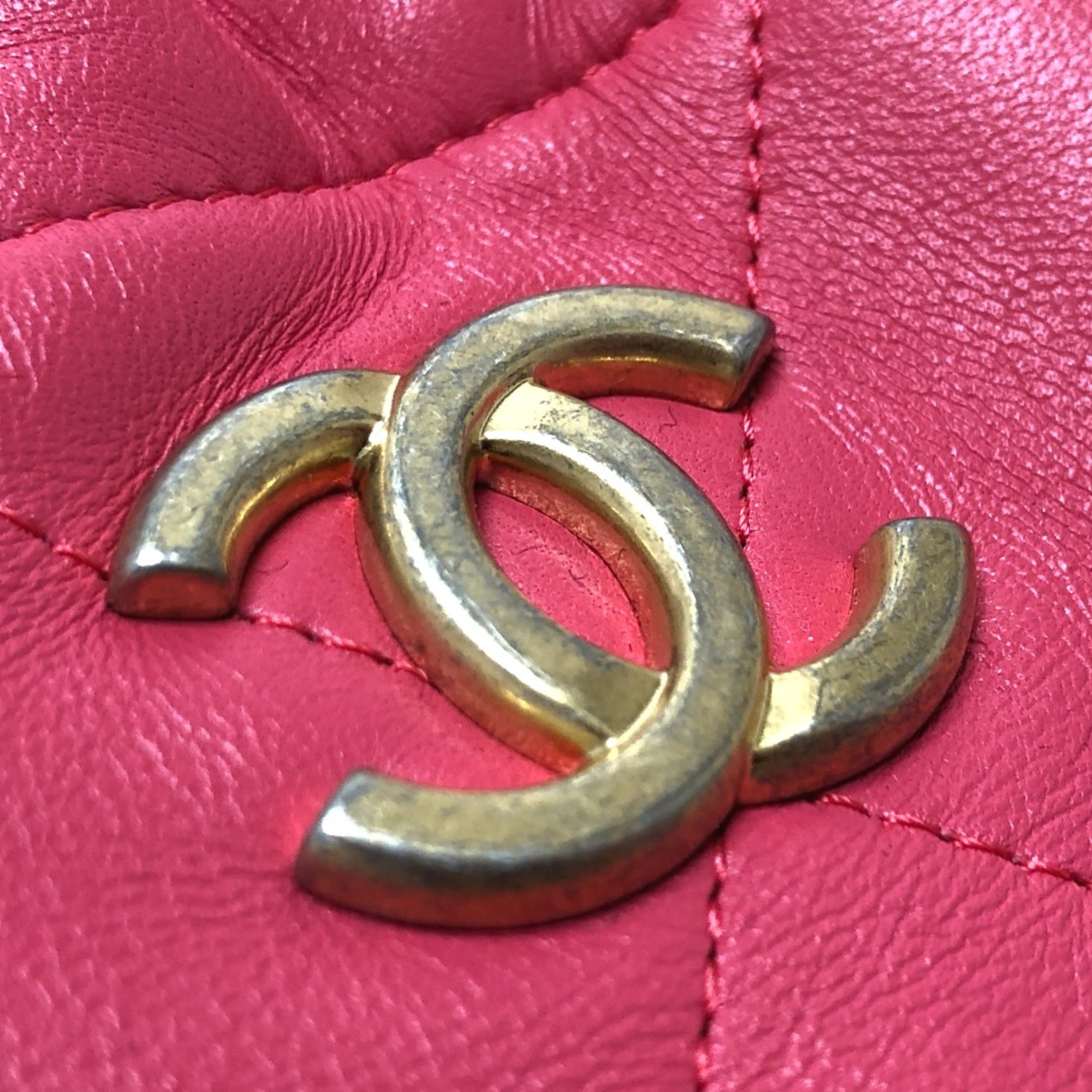 Chanel Pink Leather Handbag