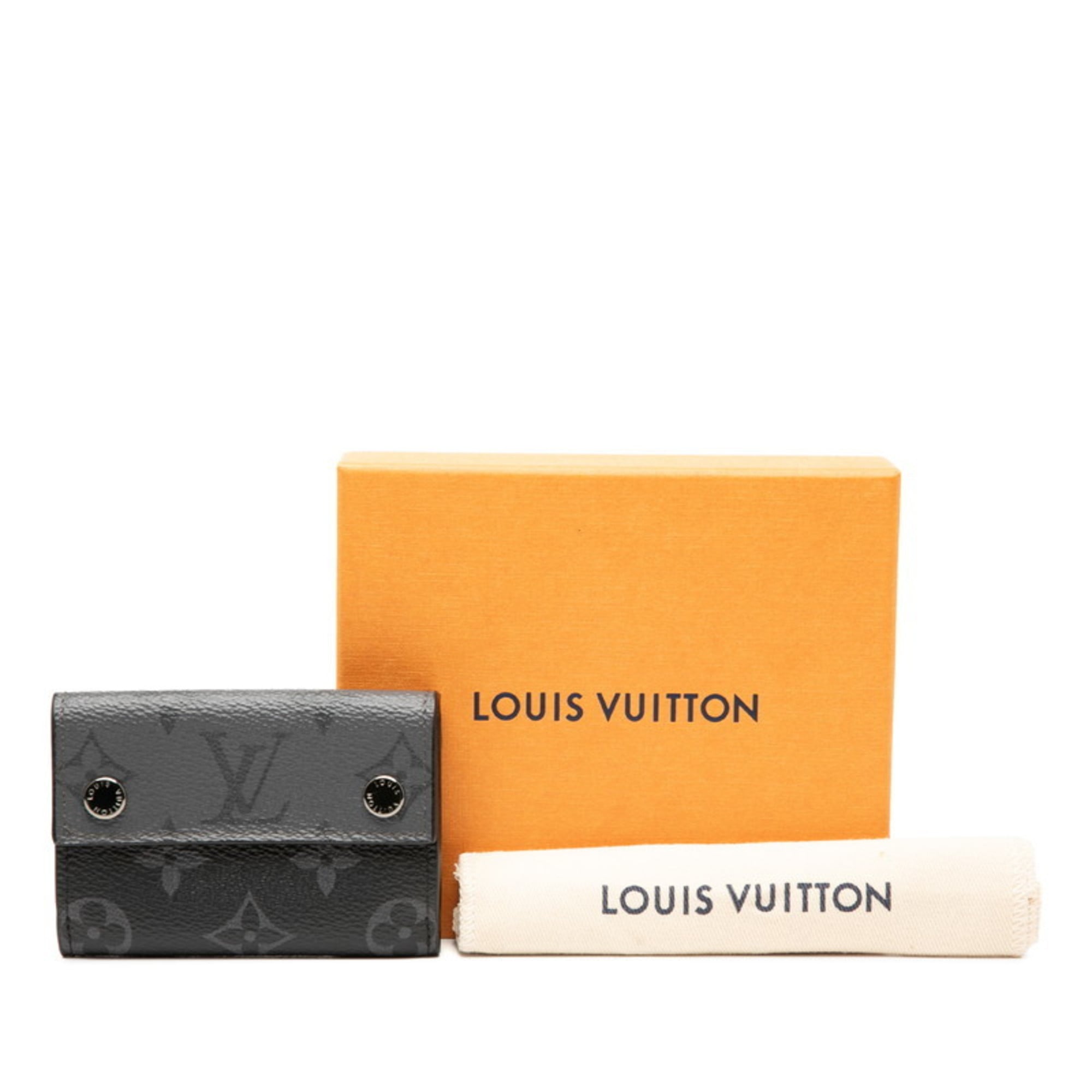 Louis Vuitton Black Pvc Leather Wallet (Tri-Fold)