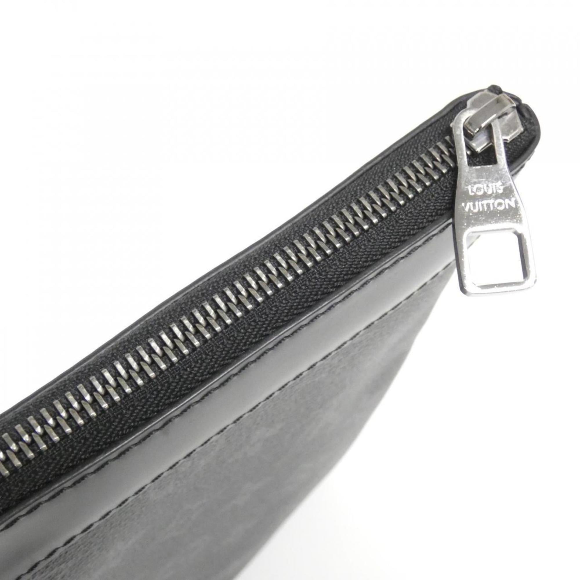 Louis Vuitton Black Coated Canvas Handbag Pochette