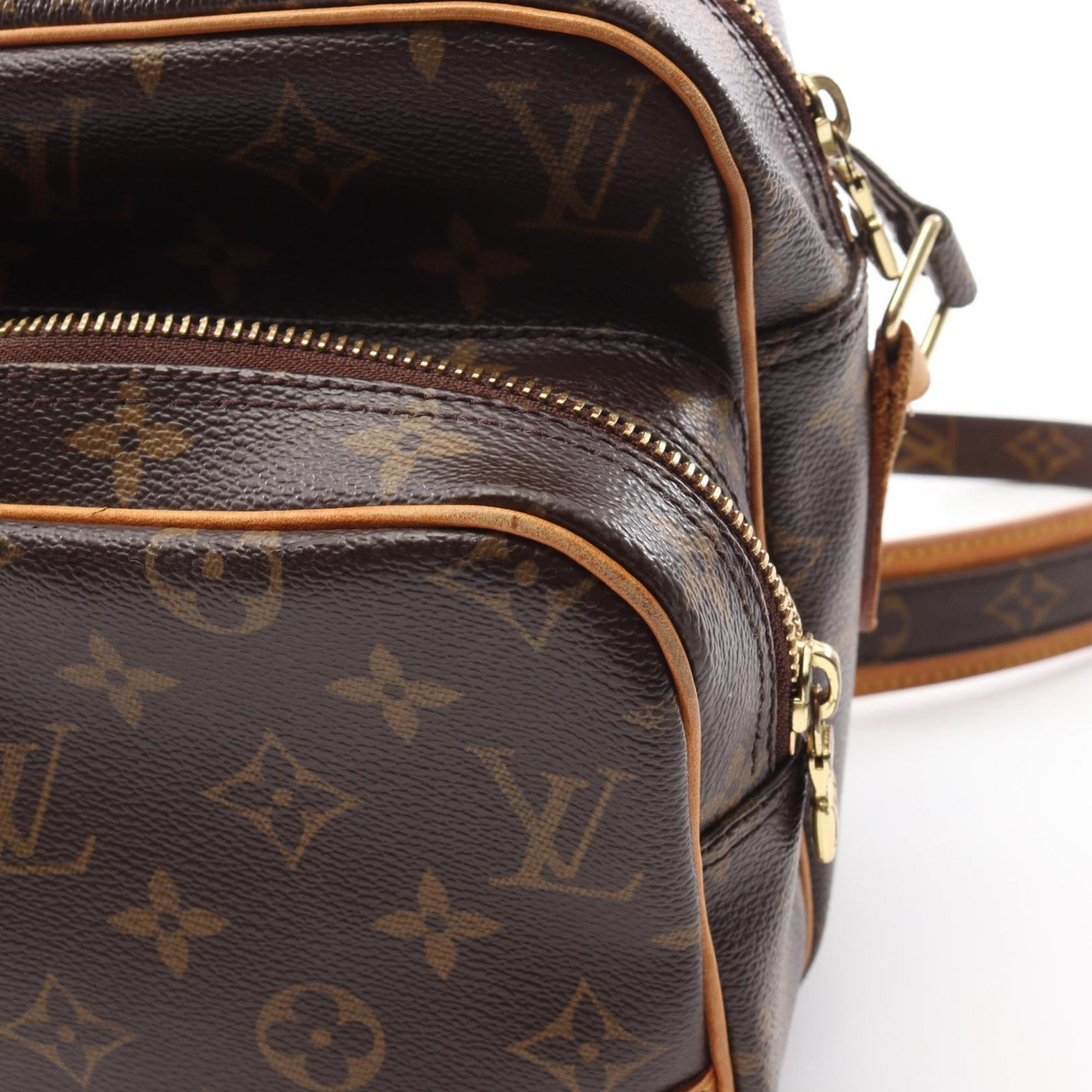 Louis Vuitton Brown Monogram Coated Canvas Leather Shoulder Bag