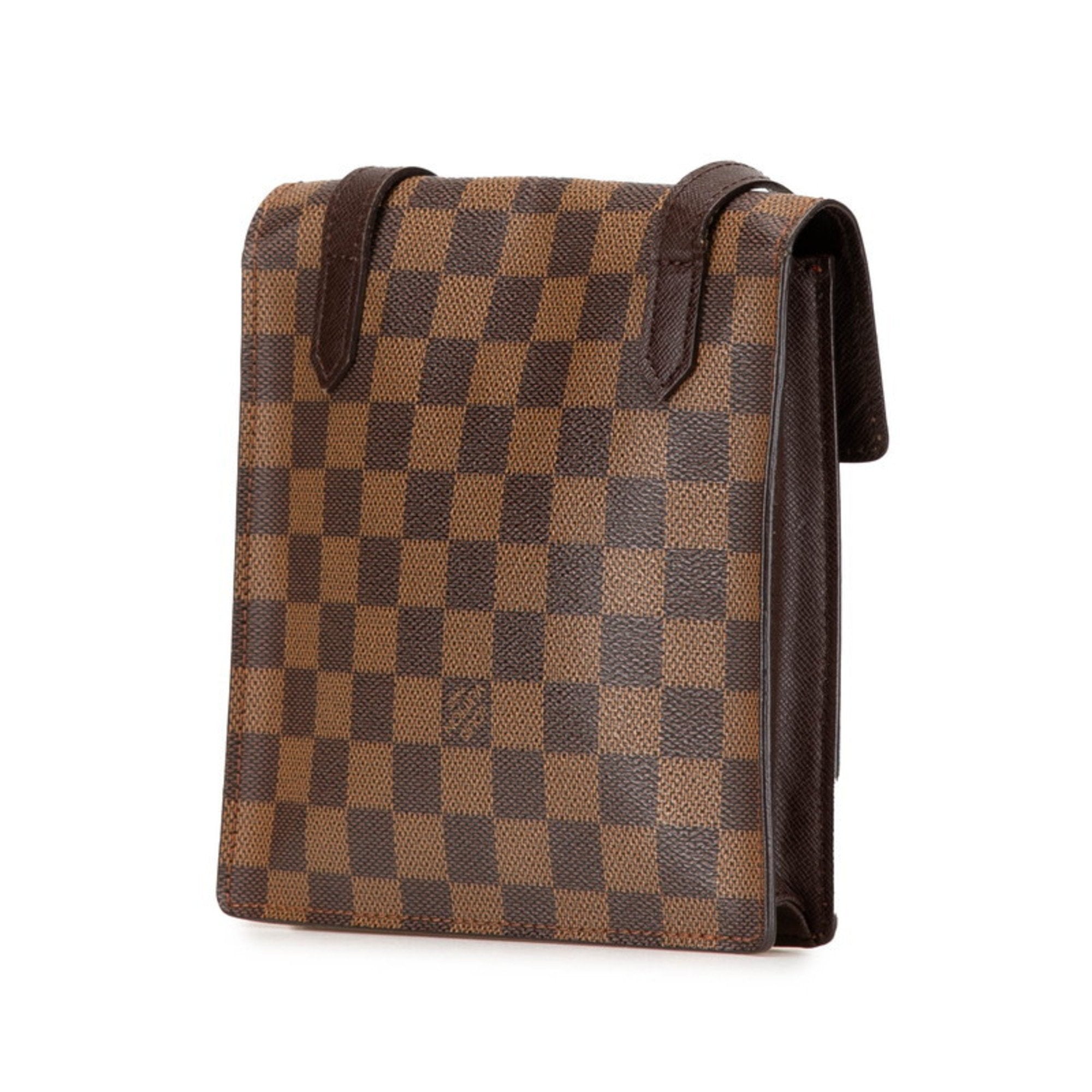 Louis Vuitton Brown Pvc Leather Pochette Shoulder Bag