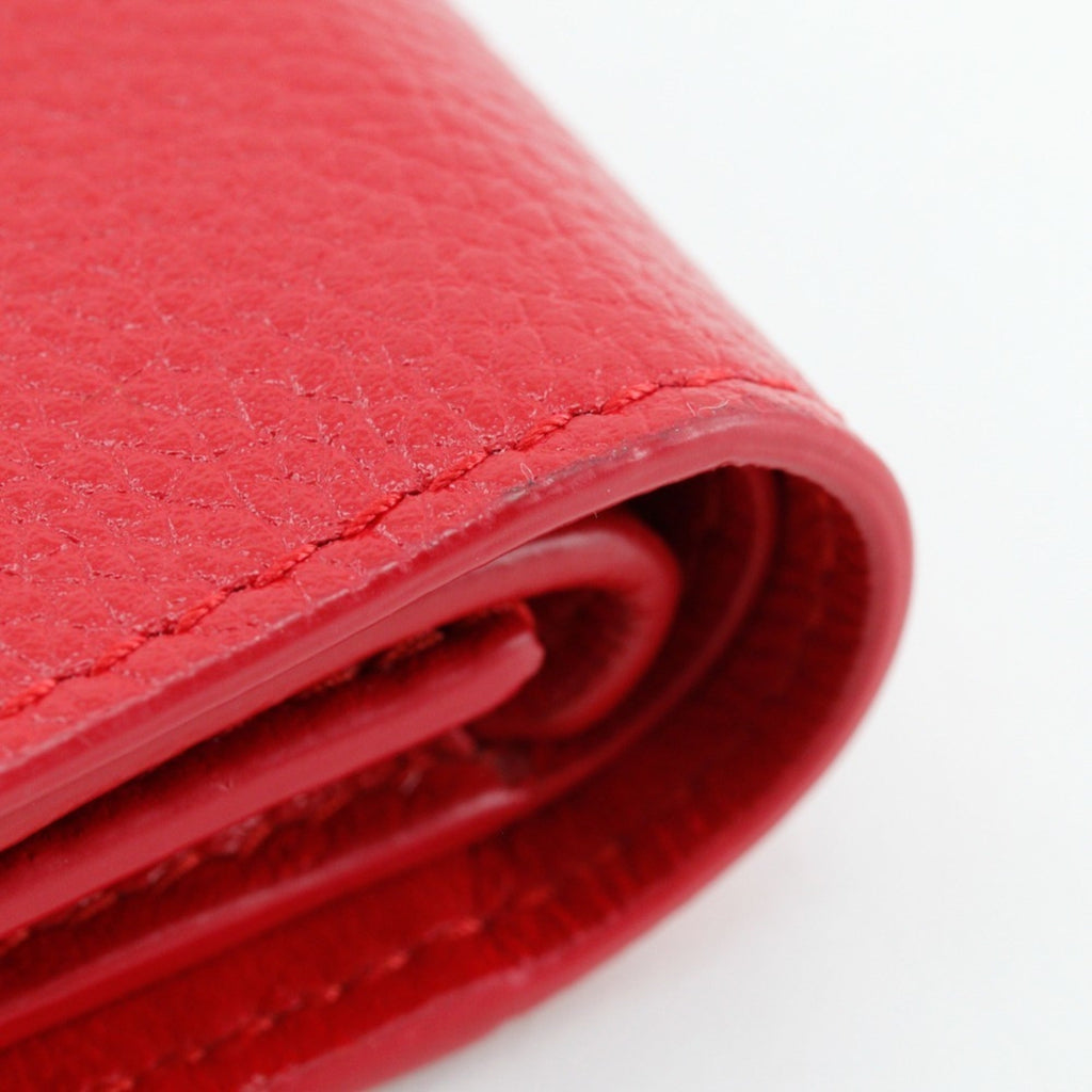 Balenciaga Red Color Leather Wallet (Bi-Fold)
