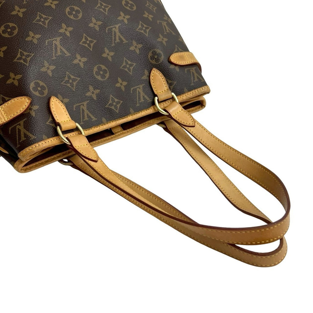Louis Vuitton Brown Leather Pvc Shoulder Bag Tote Bag