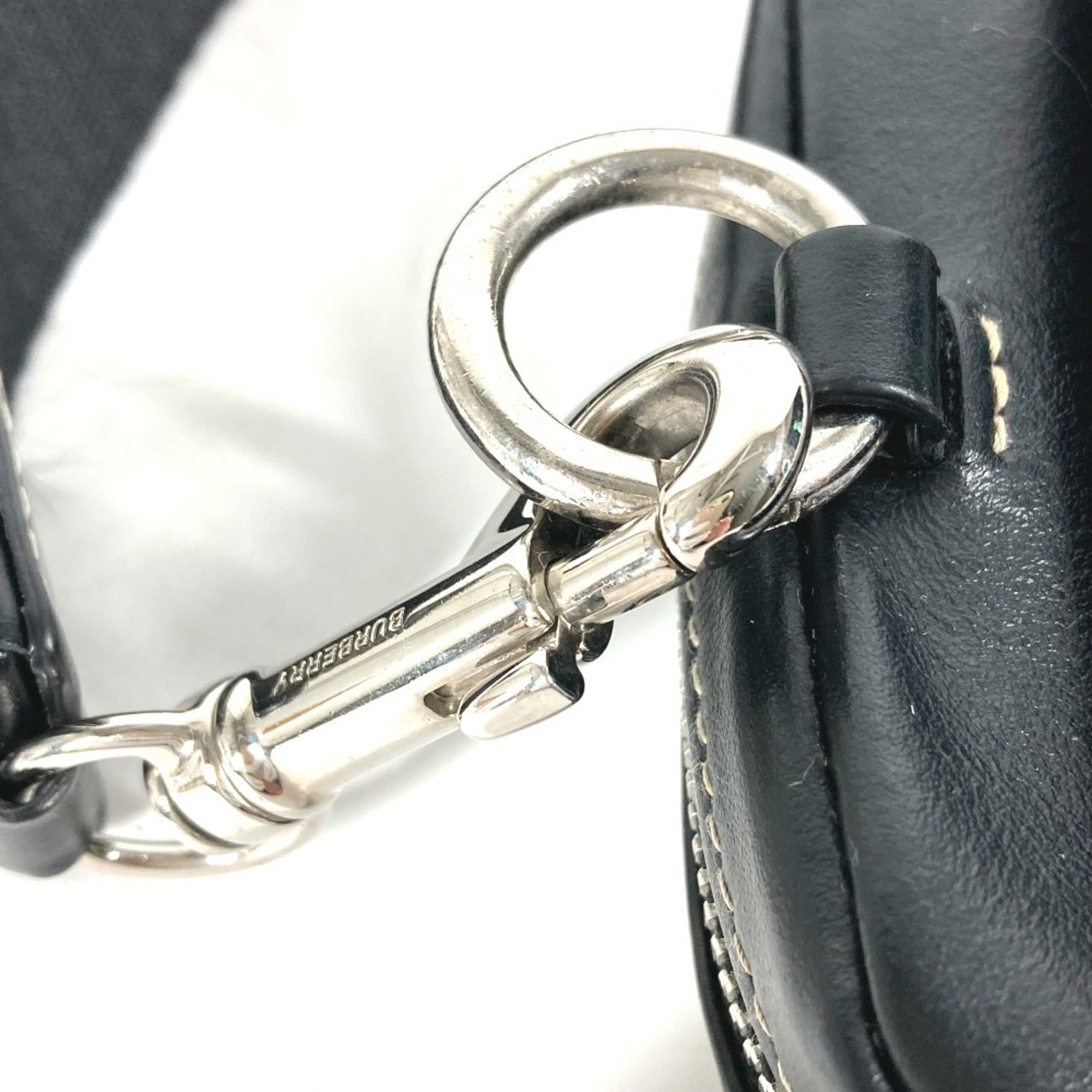 Burberry Black White Pvc Leather Coin Purse/Coin Case