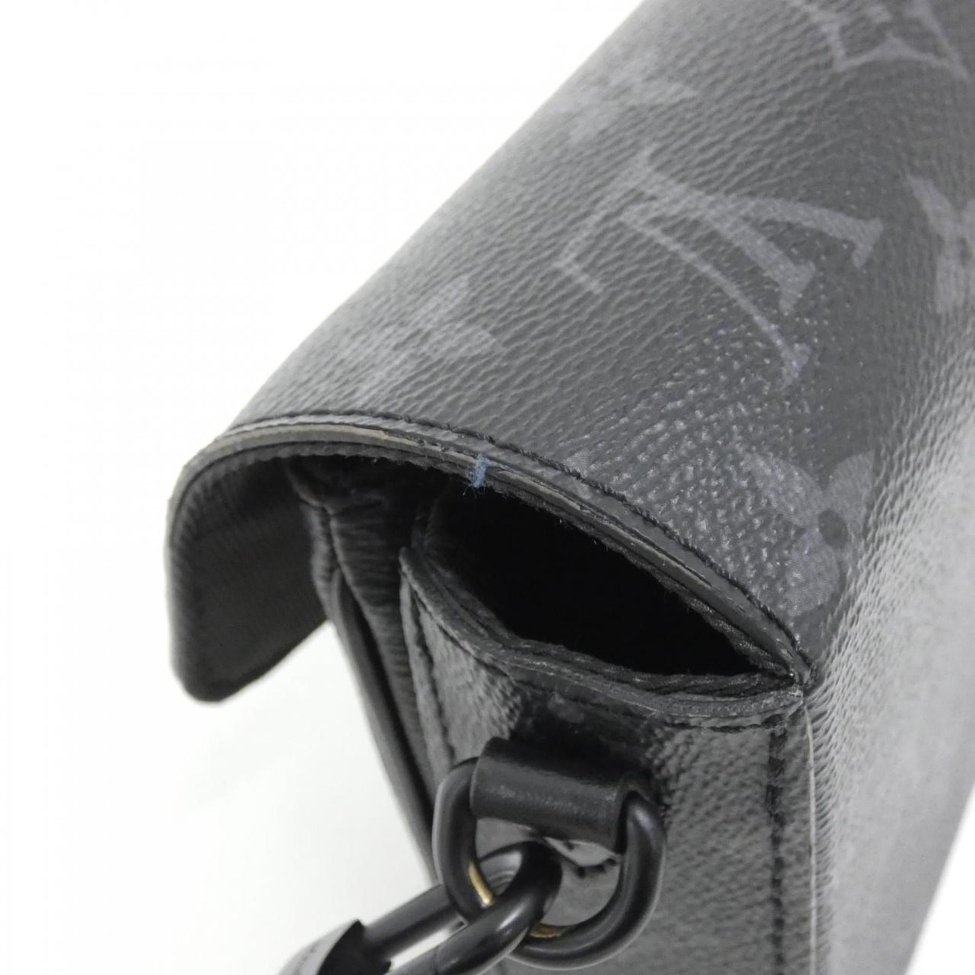 Louis Vuitton Black Coated Canvas Shoulder Bag