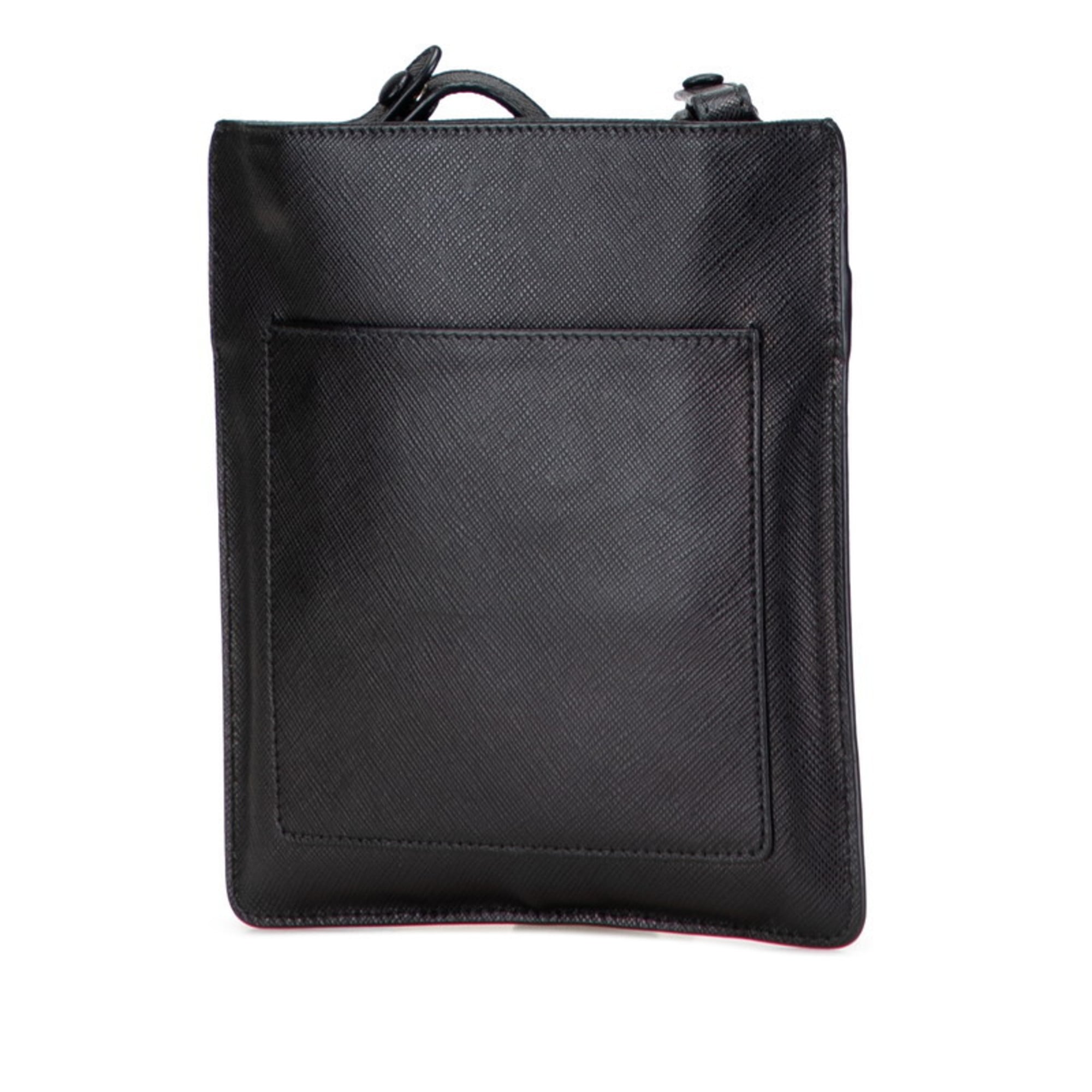 Prada Saffiano Black Leather Shoulder Bag
