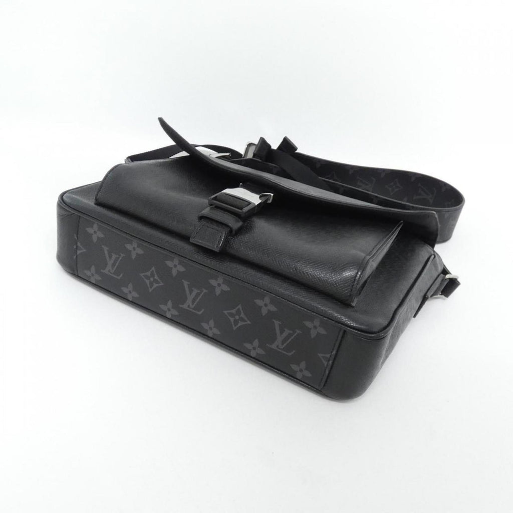 Louis Vuitton Black Coated Canvas Leather Shoulder Bag