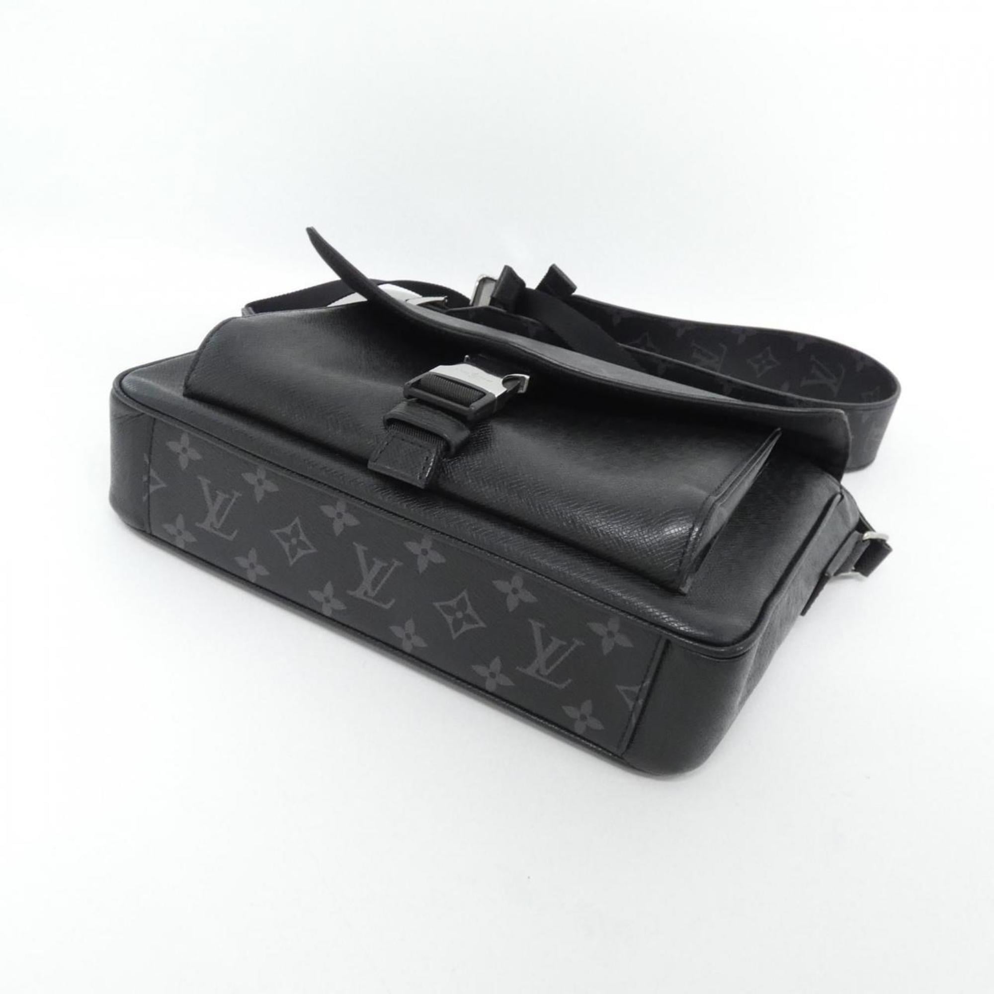 Louis Vuitton Black Coated Canvas Leather Shoulder Bag
