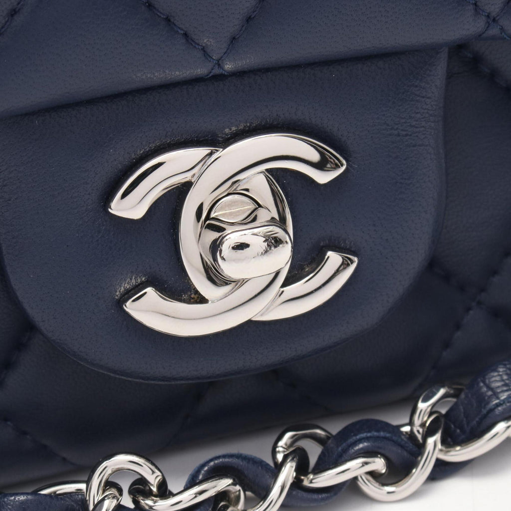 Chanel Navy Leather Shoulder Bag