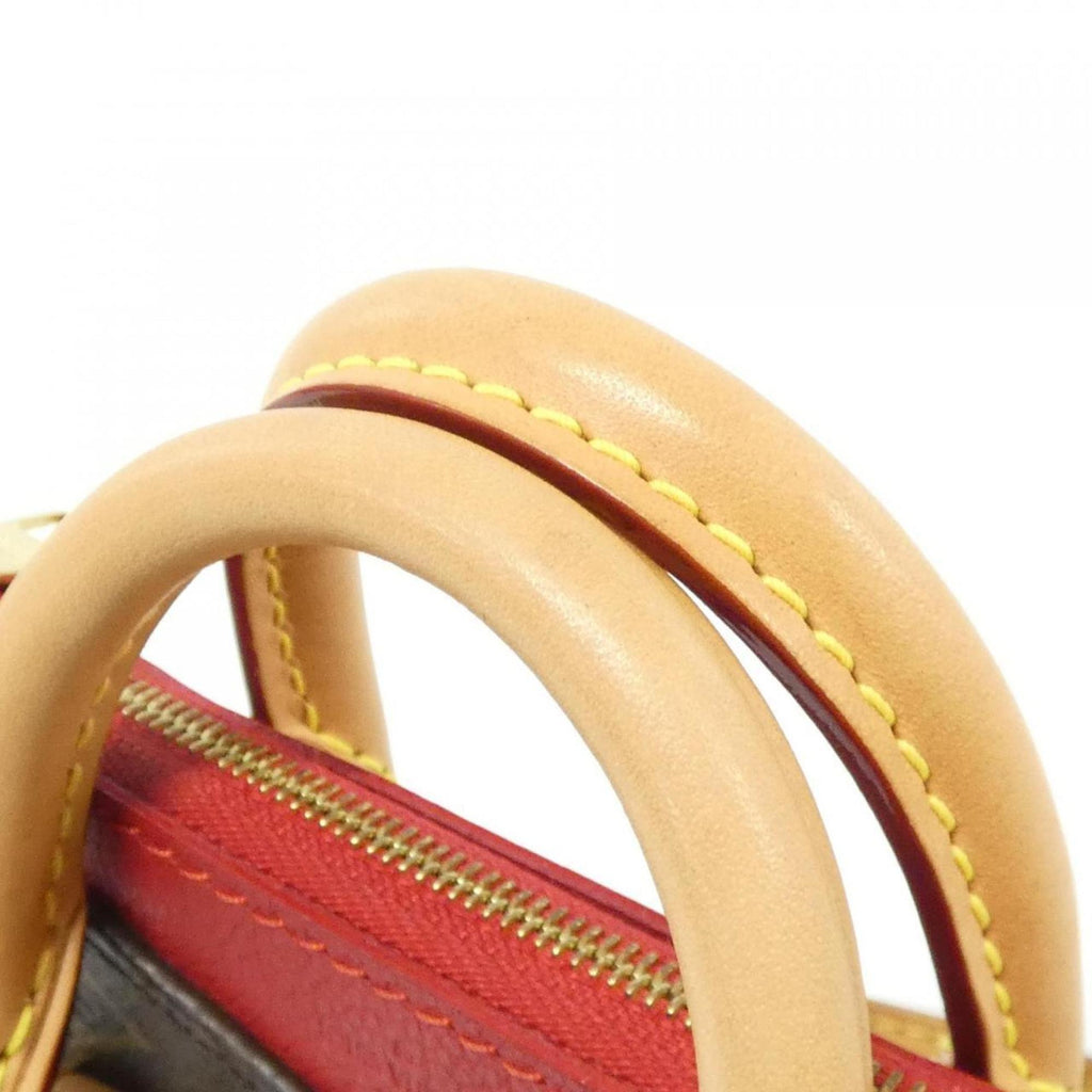 Louis Vuitton Monogram Cerise Marron Coated Canvas Leather Handbag