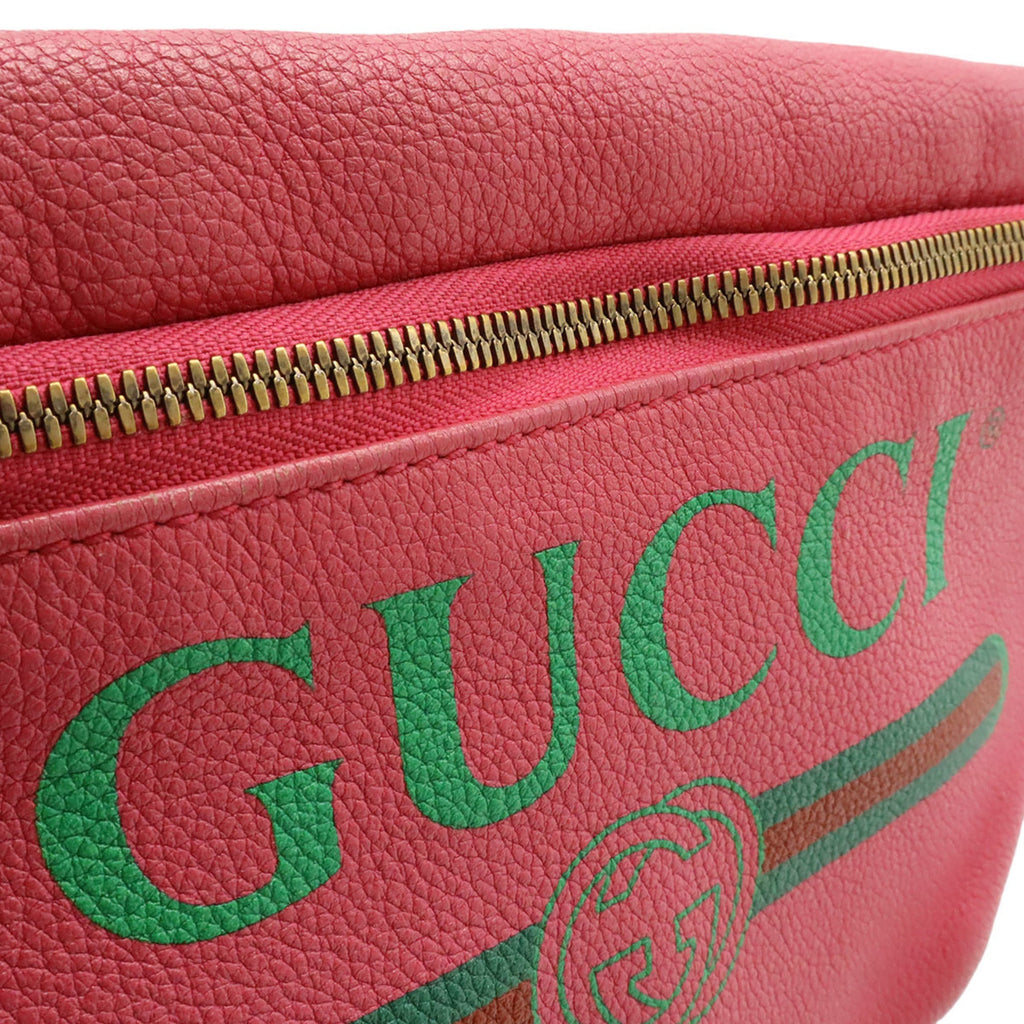 Gucci Pink Leather Fanny Pack (Pre-Owned)
