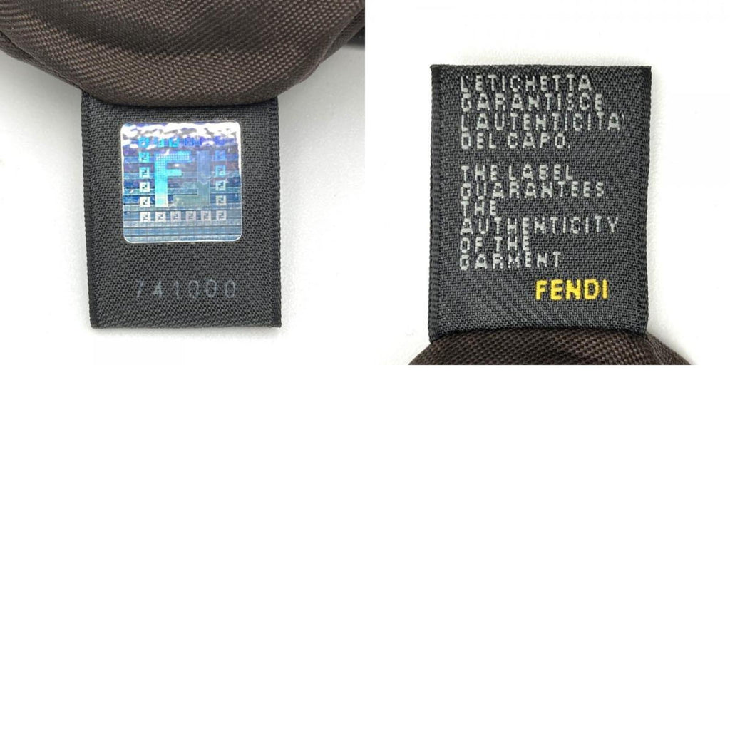 Fendi Brown Canvas Shoulder Bag