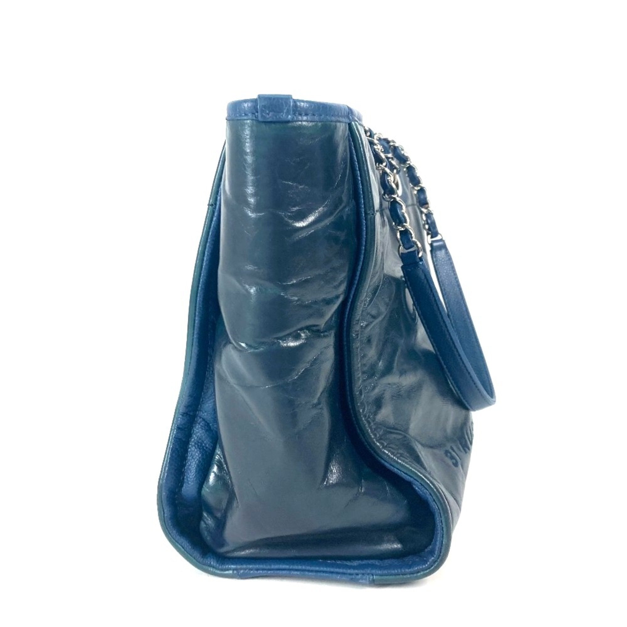 Chanel Navy Leather Shoulder Bag