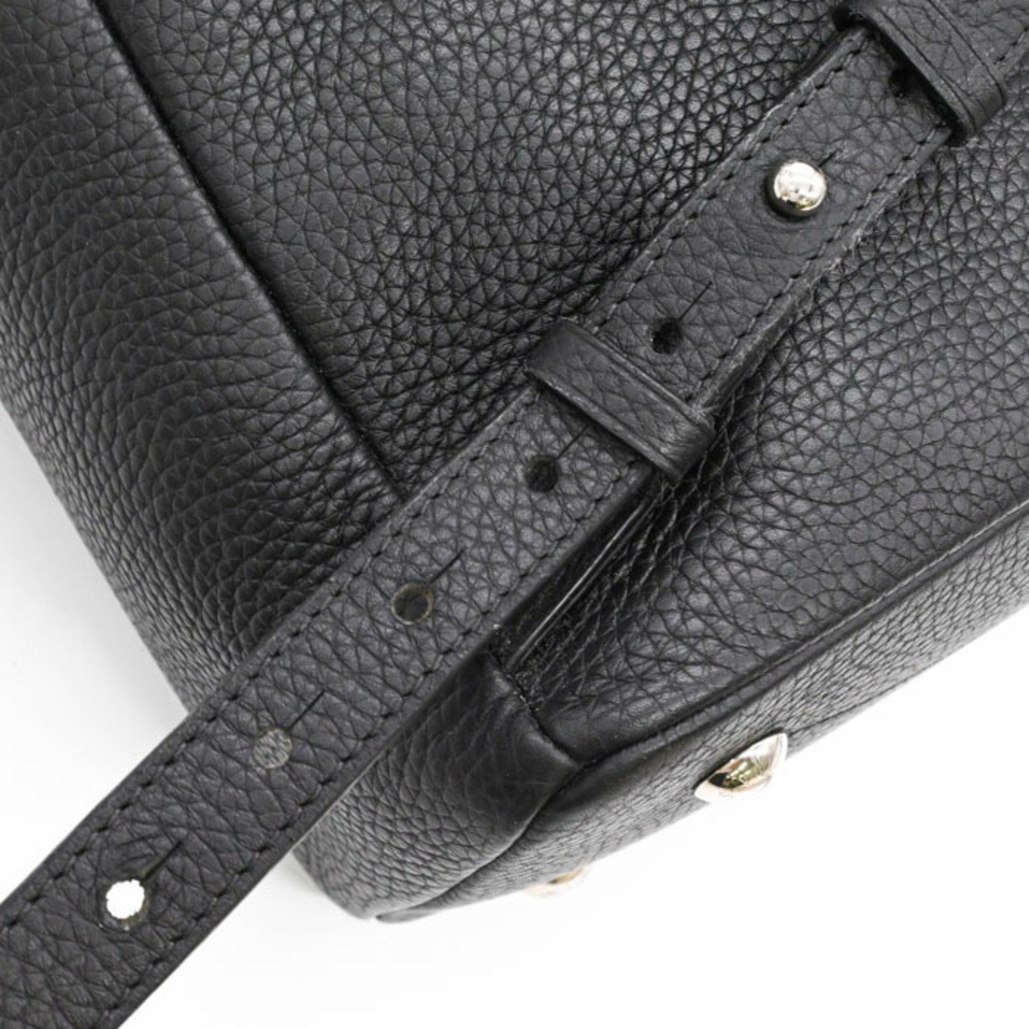 Louis Vuitton Black Leather Backpack