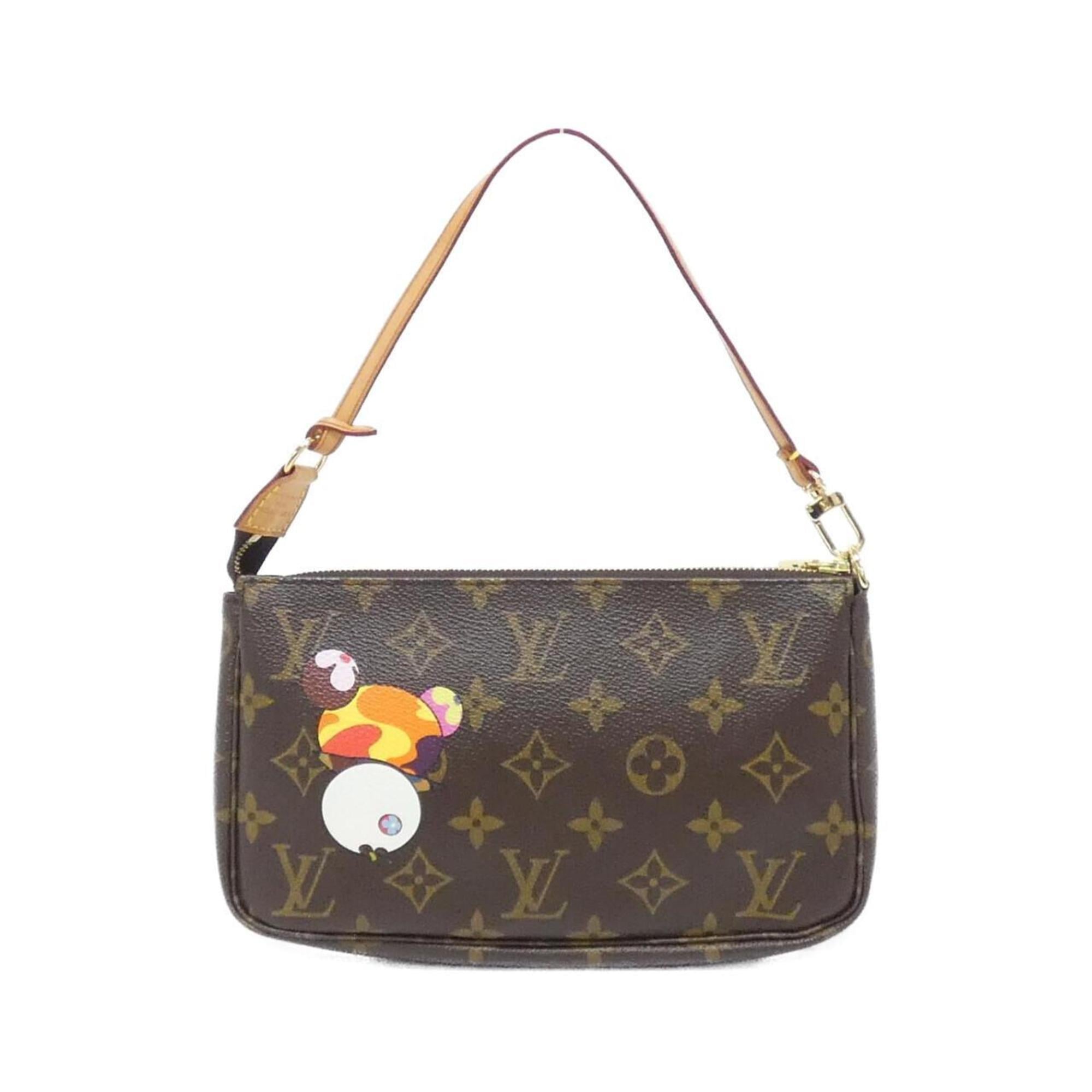 Louis Vuitton Brown Coated Canvas Pochette