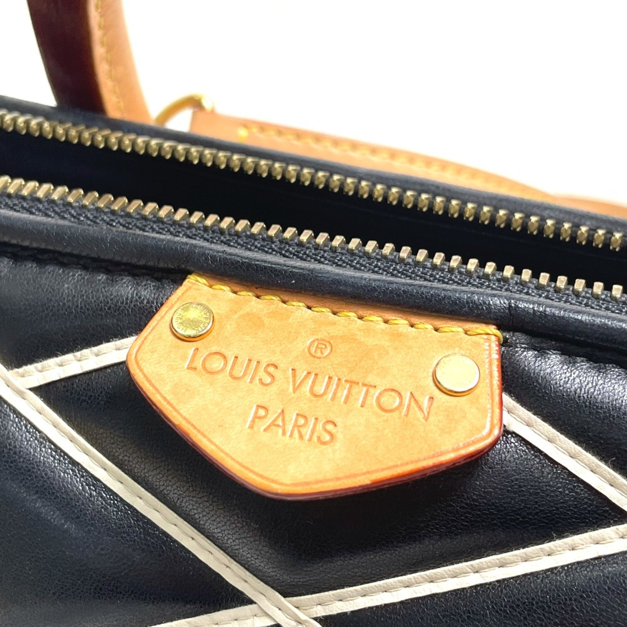 Louis Vuitton Black Leather Handbag