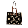 Louis Vuitton Beige Brown Leather Shoulder Bag Tote Bag