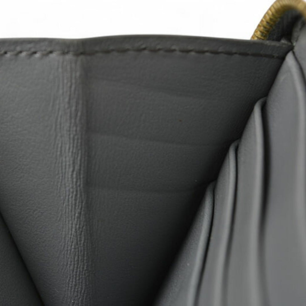 Celine Gray Leather Long Wallet (Bi-Fold)