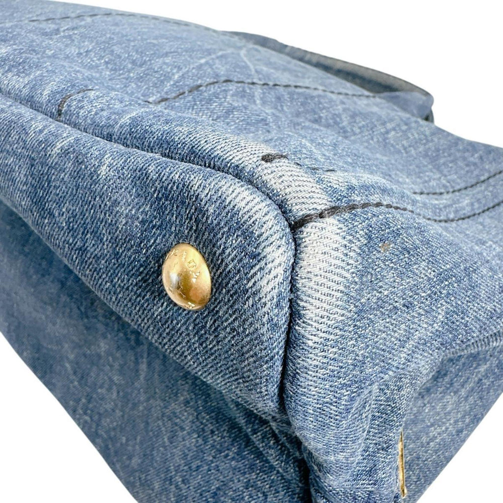 Prada Blue Denim Tote Bag