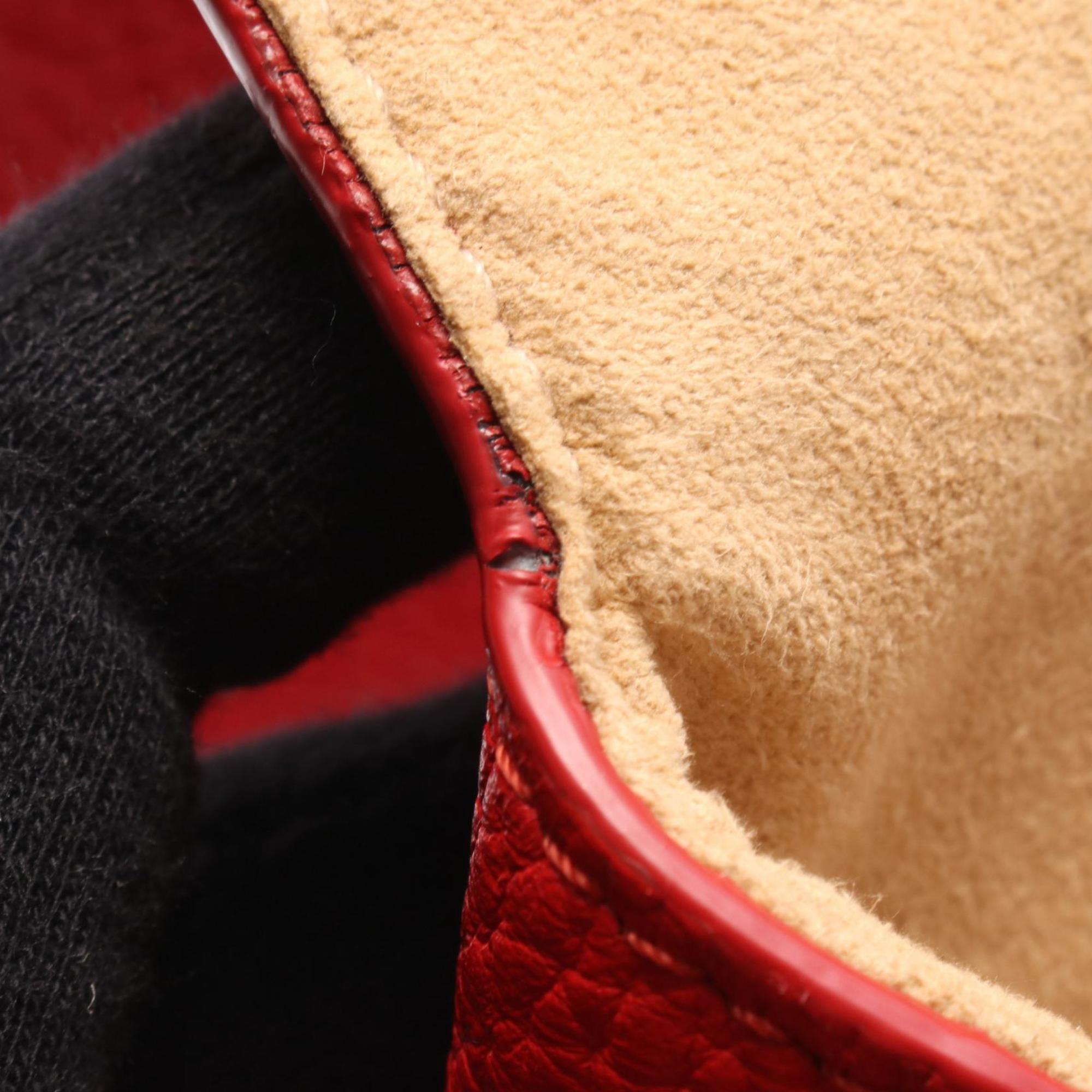 Louis Vuitton Red Color Leather Handbag