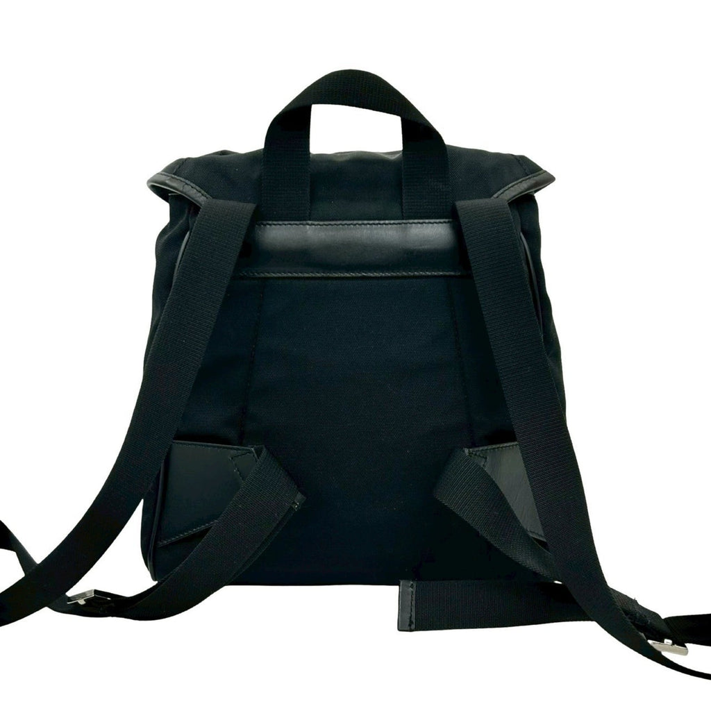 Gucci Black Nylon Leather Backpack (Pre-Owned)
