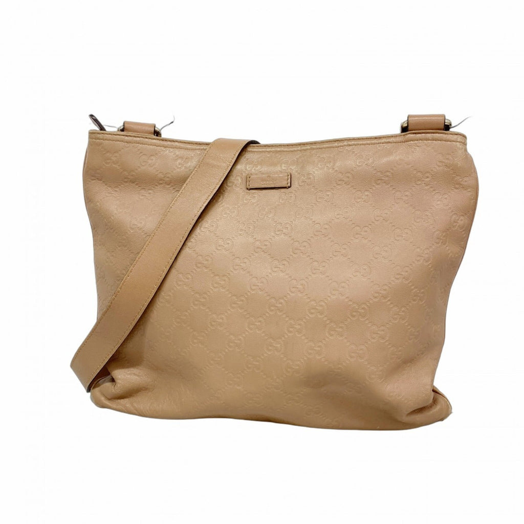 Gucci Light Brown Leather Shoulder Bag (Pre-Owned)