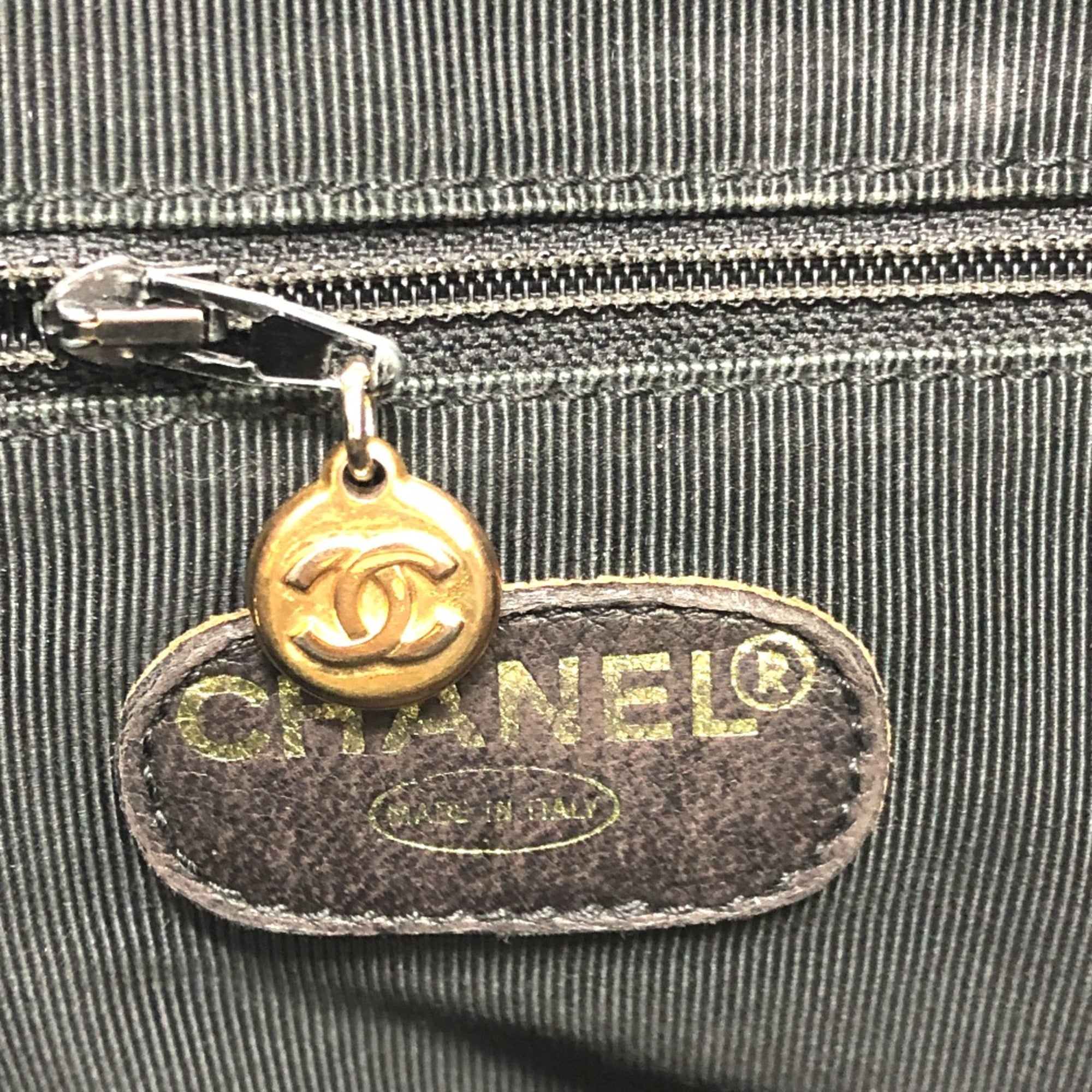 Chanel Black Leather Tote Bag
