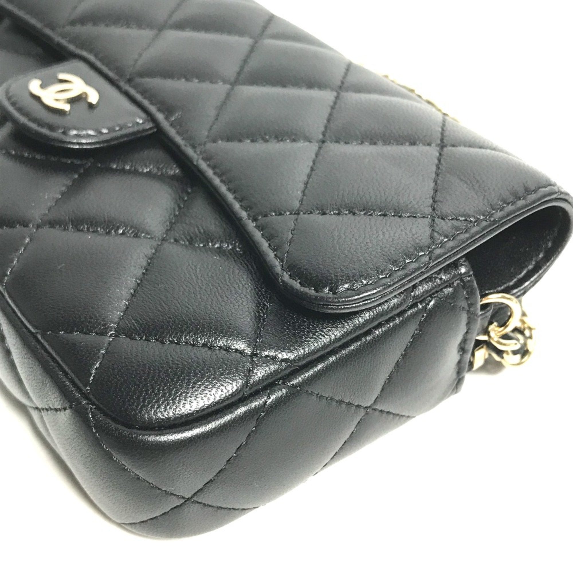 Chanel Black Leather Shoulder Bag