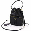 Prada Black Nero Leather Baguette Bag