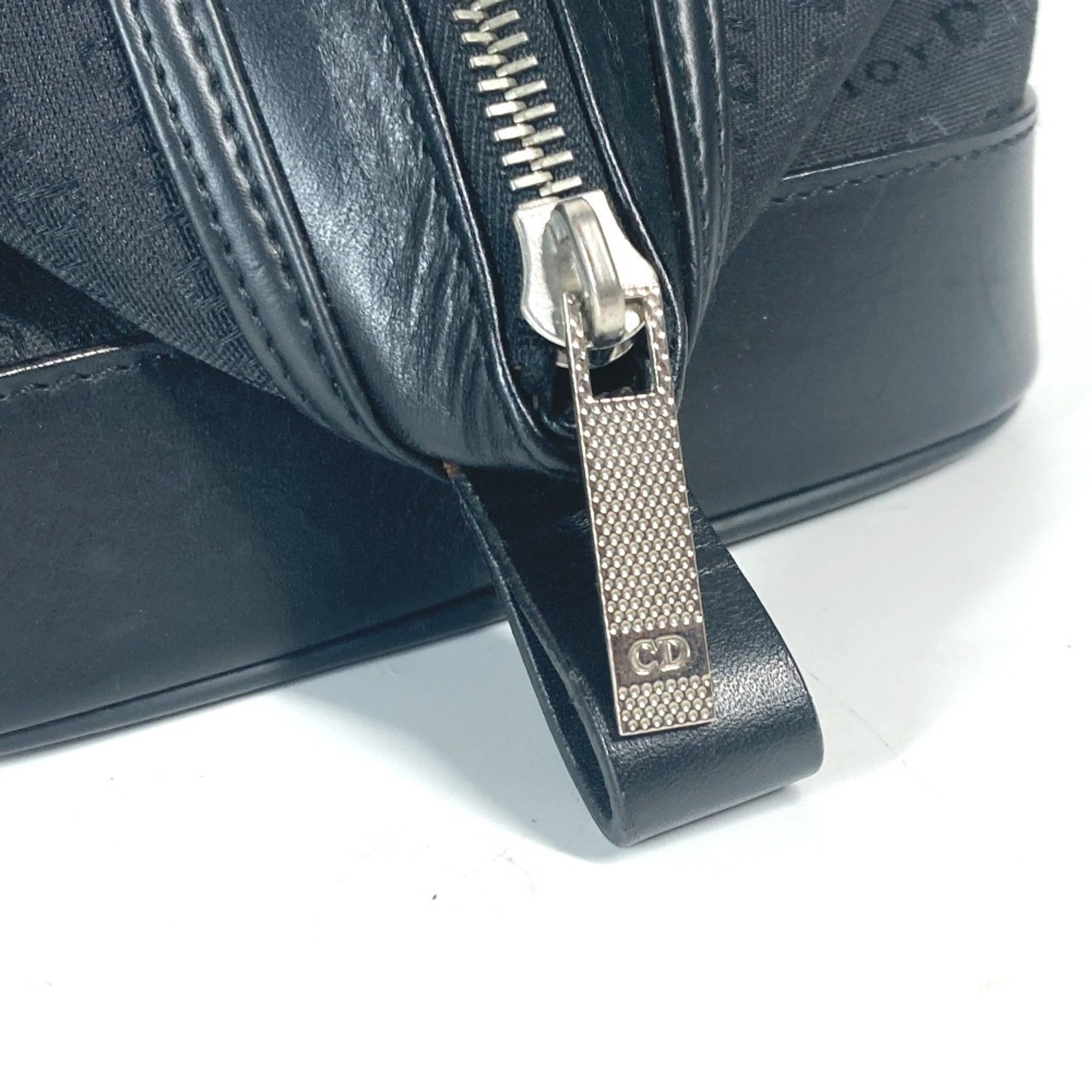Christian Dior Black Canvas Leather Pouch (Pre-Owned)