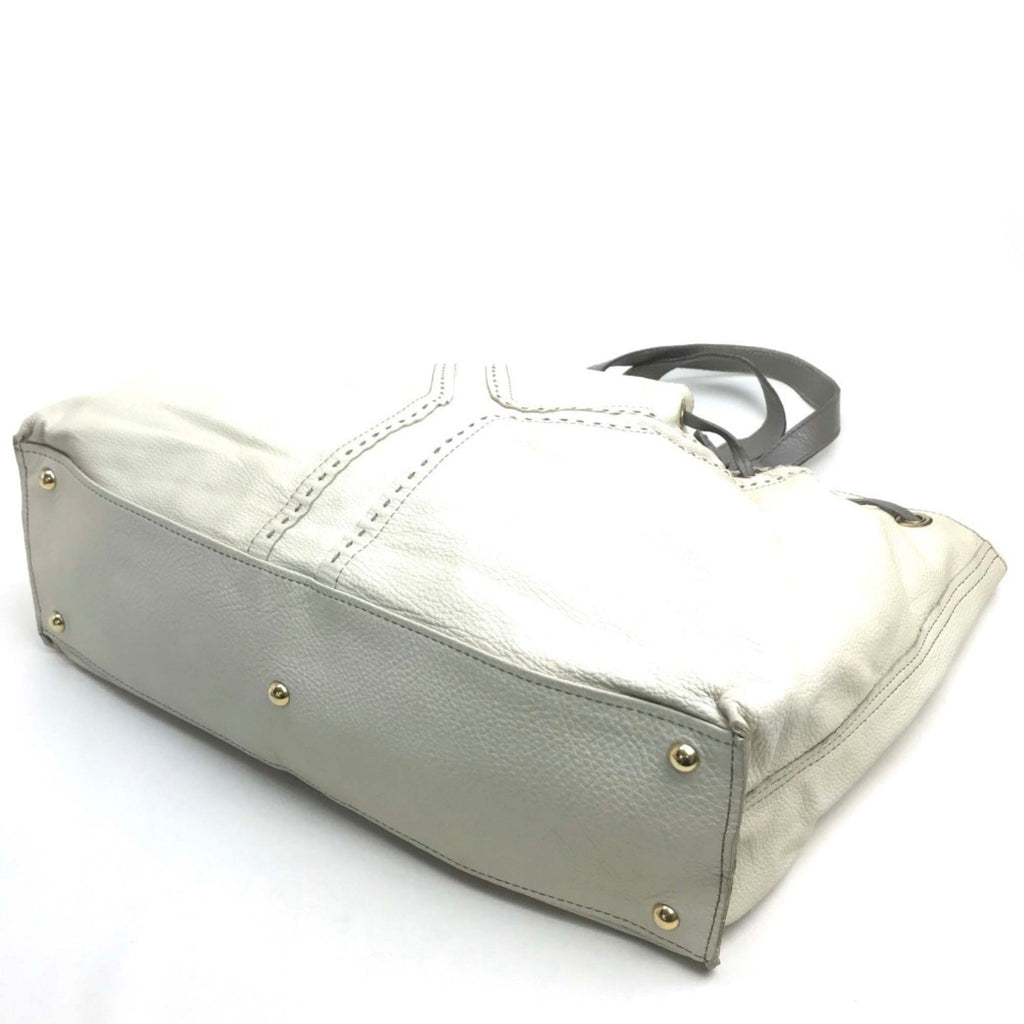 Yves Saint Laurent Gray Leather Tote Bag (Pre-Owned)