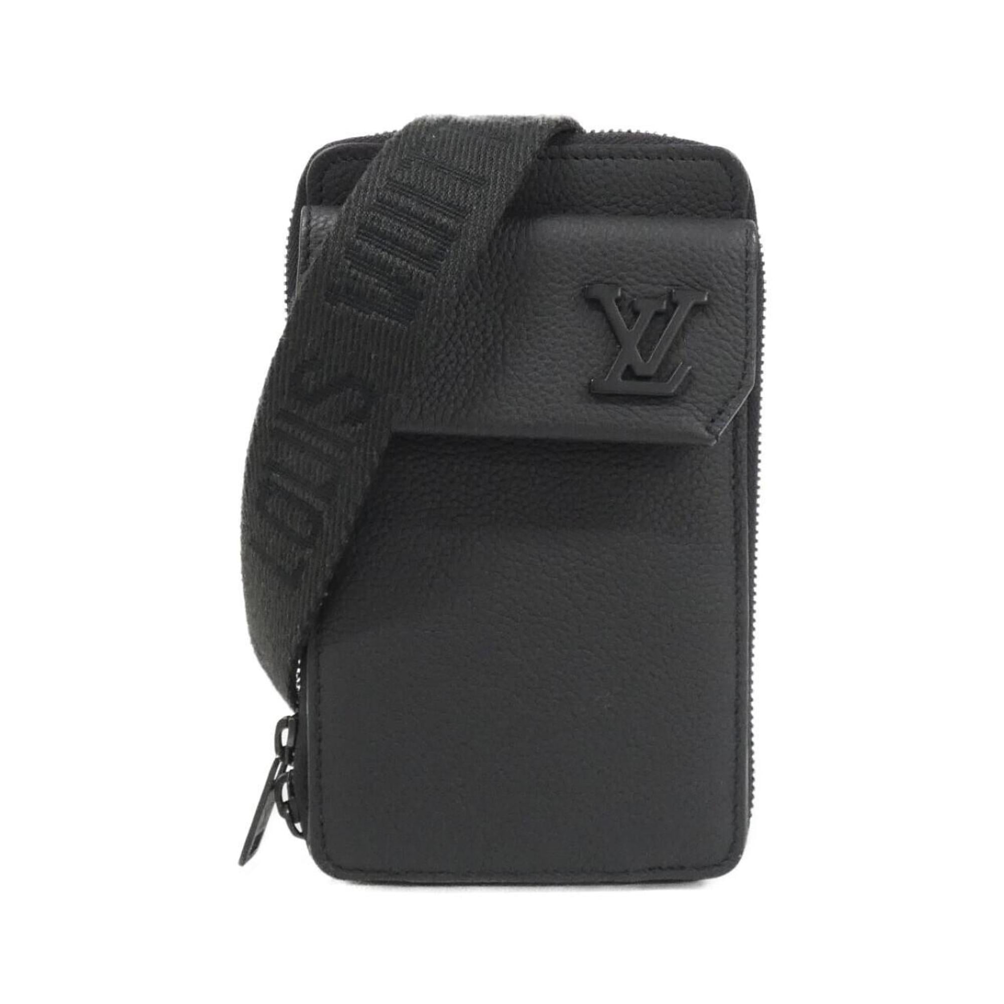 Louis Vuitton Black Leather Pouch Shoulder Bag
