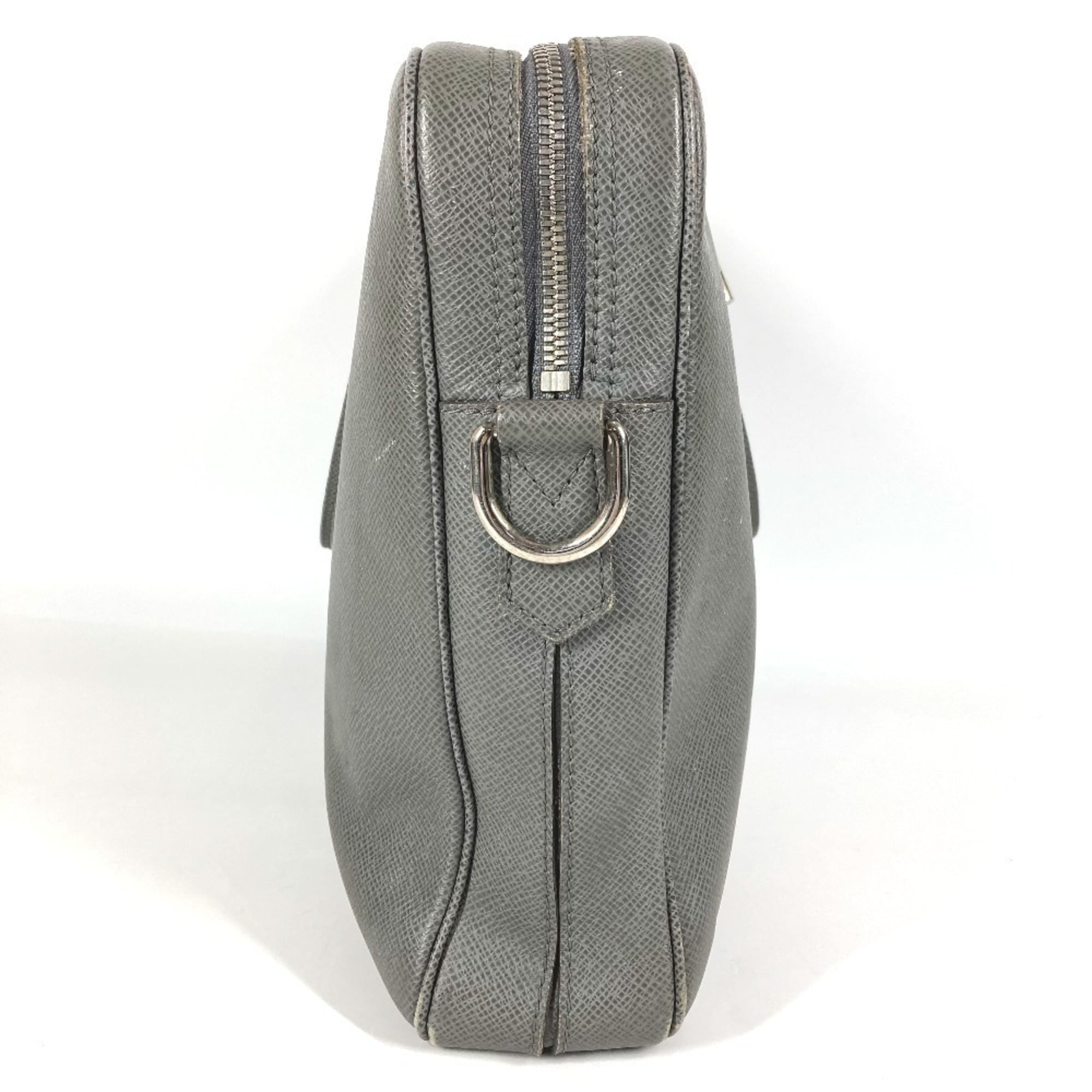Louis Vuitton Galle Glacier Gray Taiga Leather Handbag Tote Bag